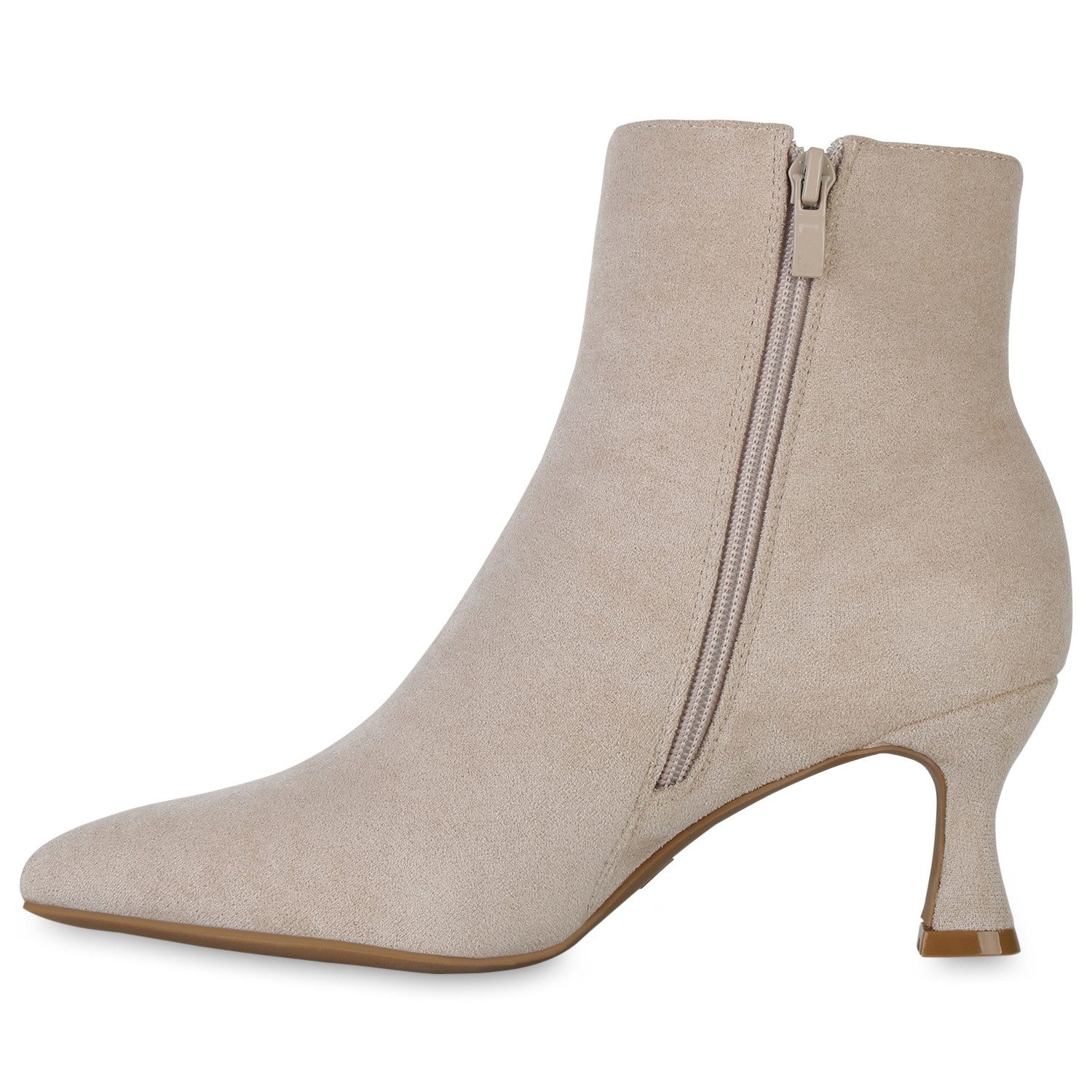 VAN HILL 840599 Stiefelette Damen Klassische Stiefeletten Stiletto Spitze B günstig online kaufen