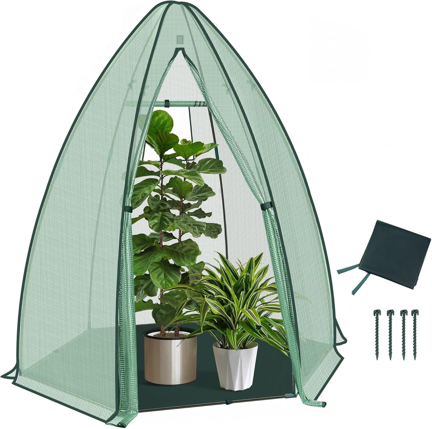 Woltu Gewächshaus, wetterfest, PE halbtransparentes Foliengewächshaus für P günstig online kaufen