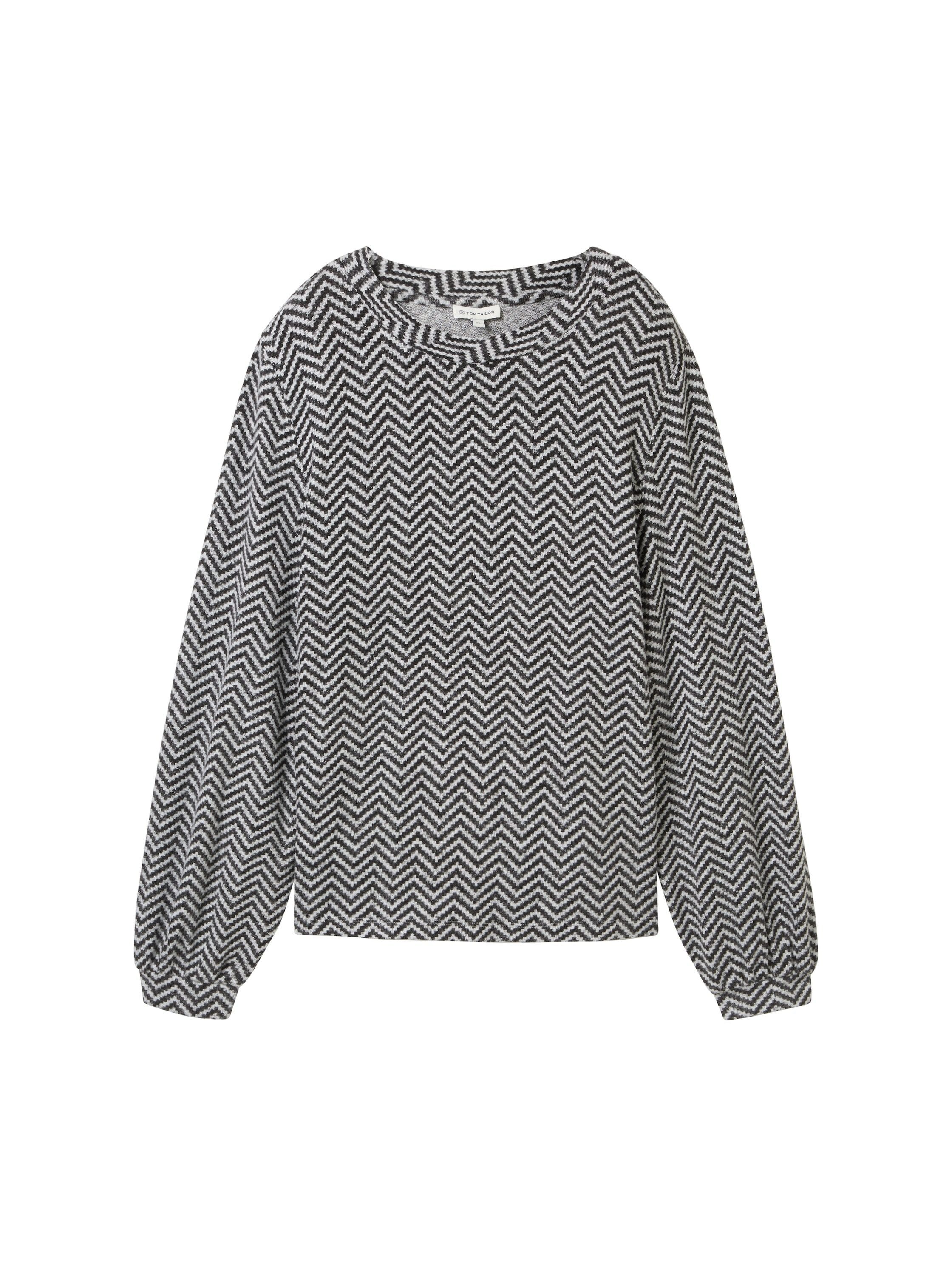 TOM TAILOR Langarmshirt Gemustertes Langarmshirt günstig online kaufen