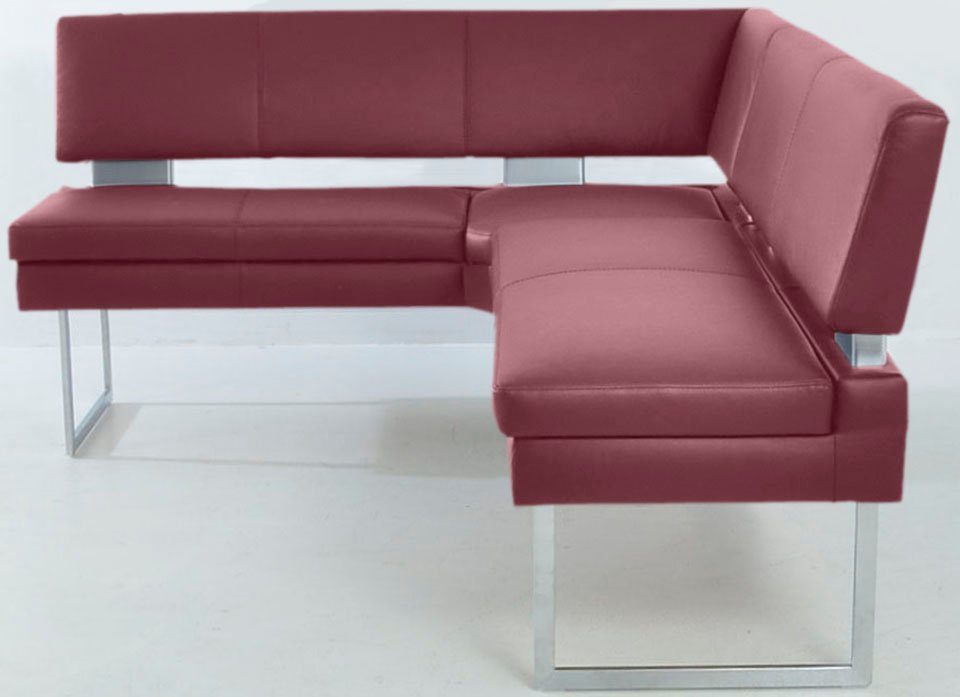 K+W Komfort & Wohnen Eckbank, langer Schenkel links oder rechts, mit dekorativen Distanzhalter