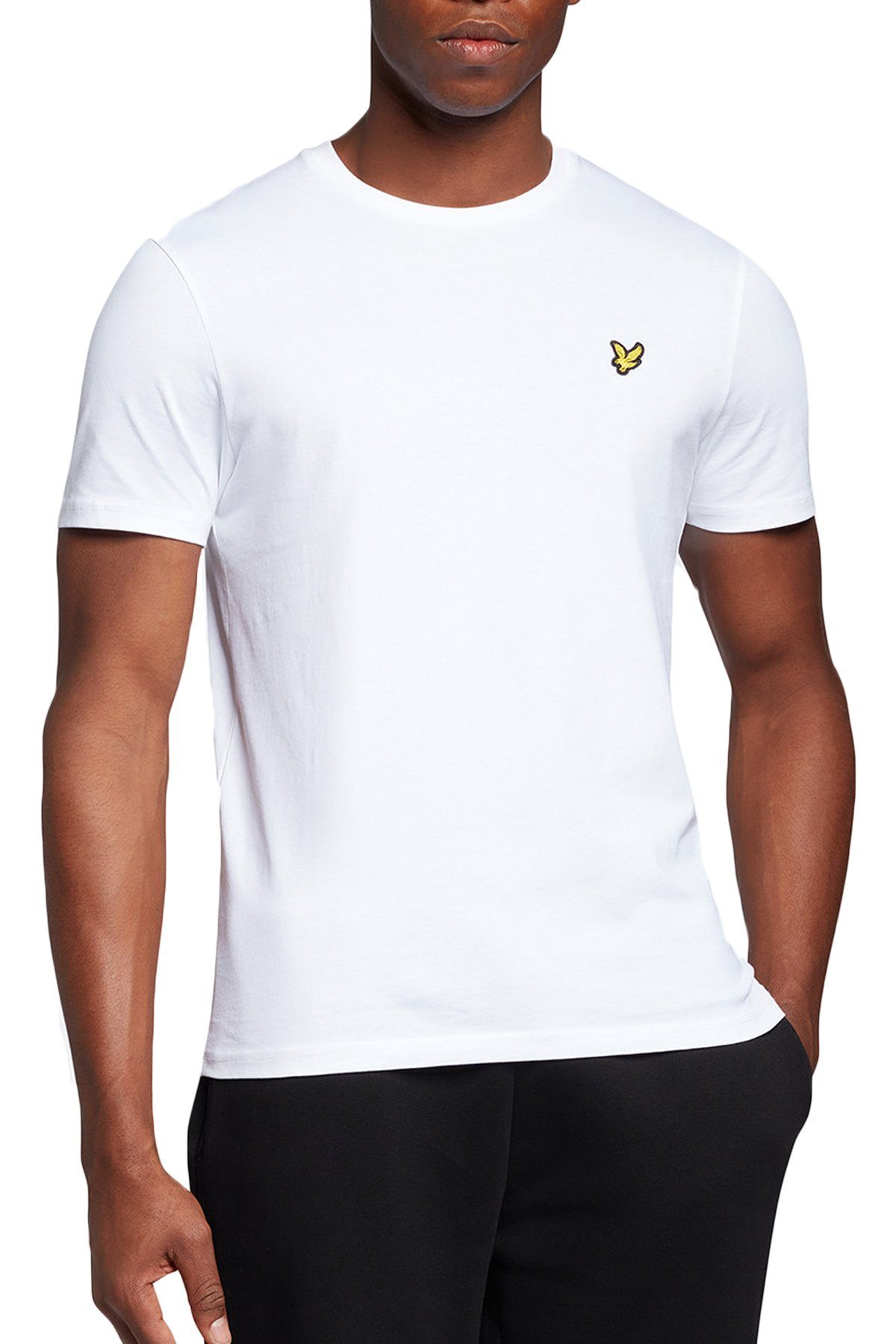 Lyle & Scott T-Shirt Aus 100% Baumwolle Gerader Schnitt Weiß