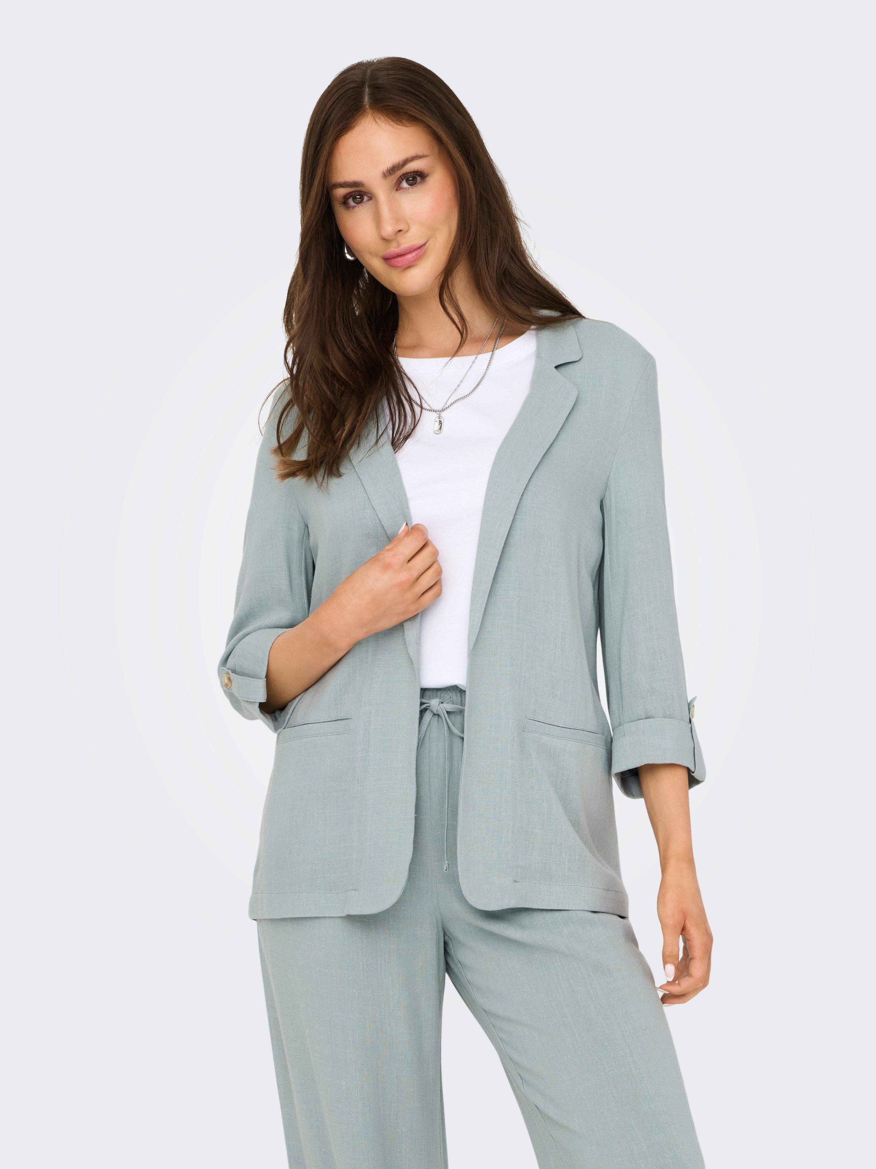 ONLY Longblazer ONLSIESTA 3/4 OPEN LIN BL BLAZE TLR NOOS