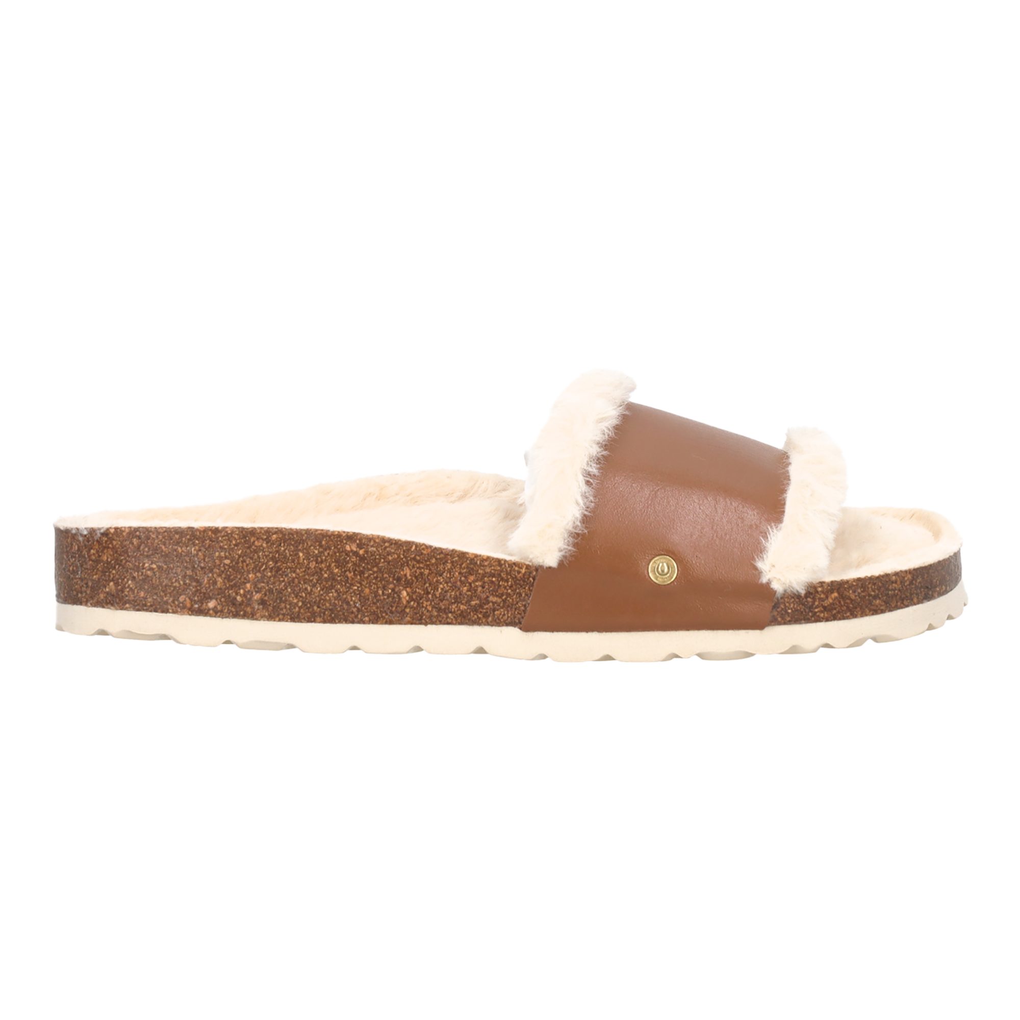 Hey Marly Hey Marly HM10-0033 CASUAL CORK FUR, Sandaletten, Braun, Damen Sandalette