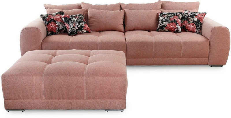 Jockenhöfer Gruppe Big-Sofa, inklusive loser Rücken- und Zierkissen, frei im Raum stellbar