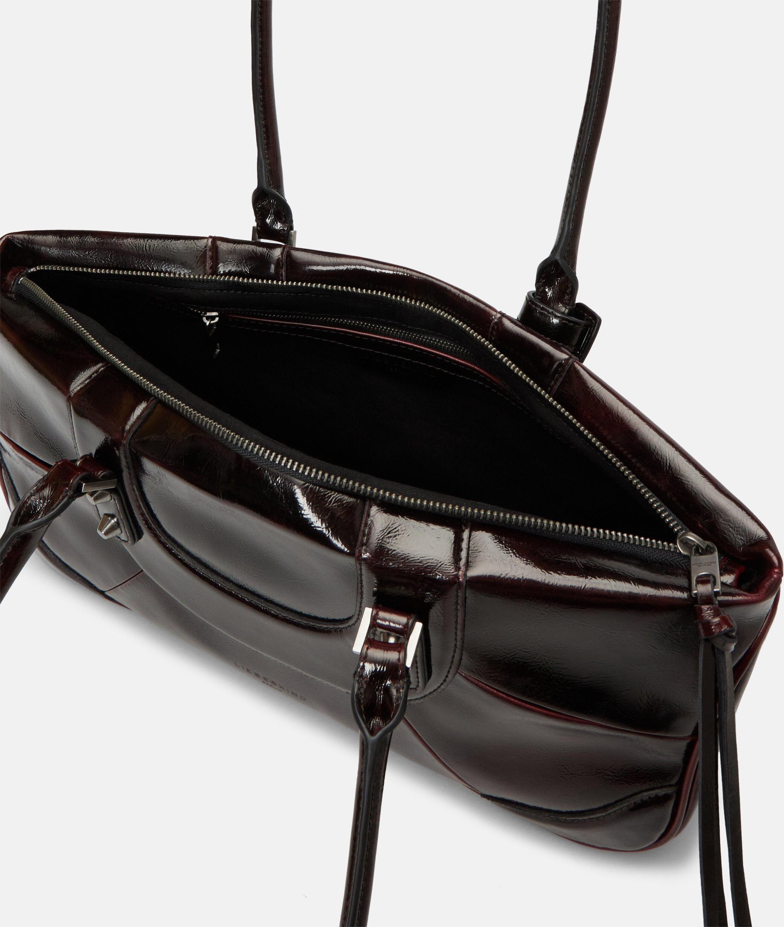 Liebeskind Berlin Schultertasche Archive Esther Satchel S, Handliche Schultertasche in Lacklederoptik