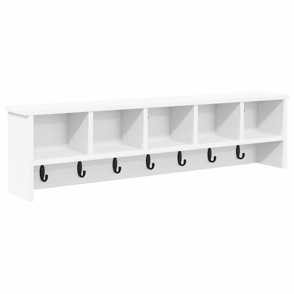 vidaXL Regal Wandmontierter nachttisch Wandhalterung Weiß 100 x 16 x 26 cm, 1-tlg.