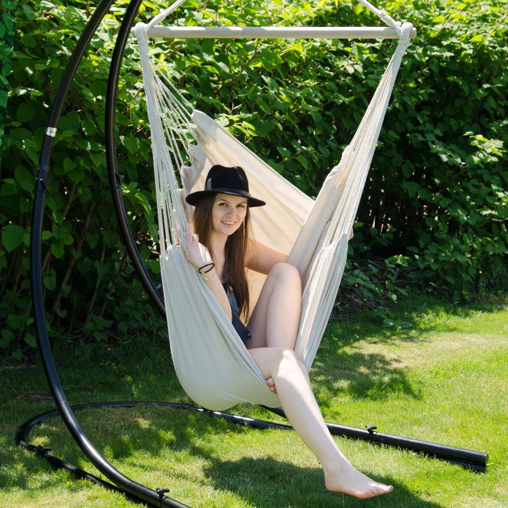 AMANKA Hängestuhl für 2 Personen: XXL Outdoor Hängesessel bis 150 kg - Garten und Balkon, 185 x 130 cm Hängesitz für Kinder und Erwachsene - 360° Relaxsessel