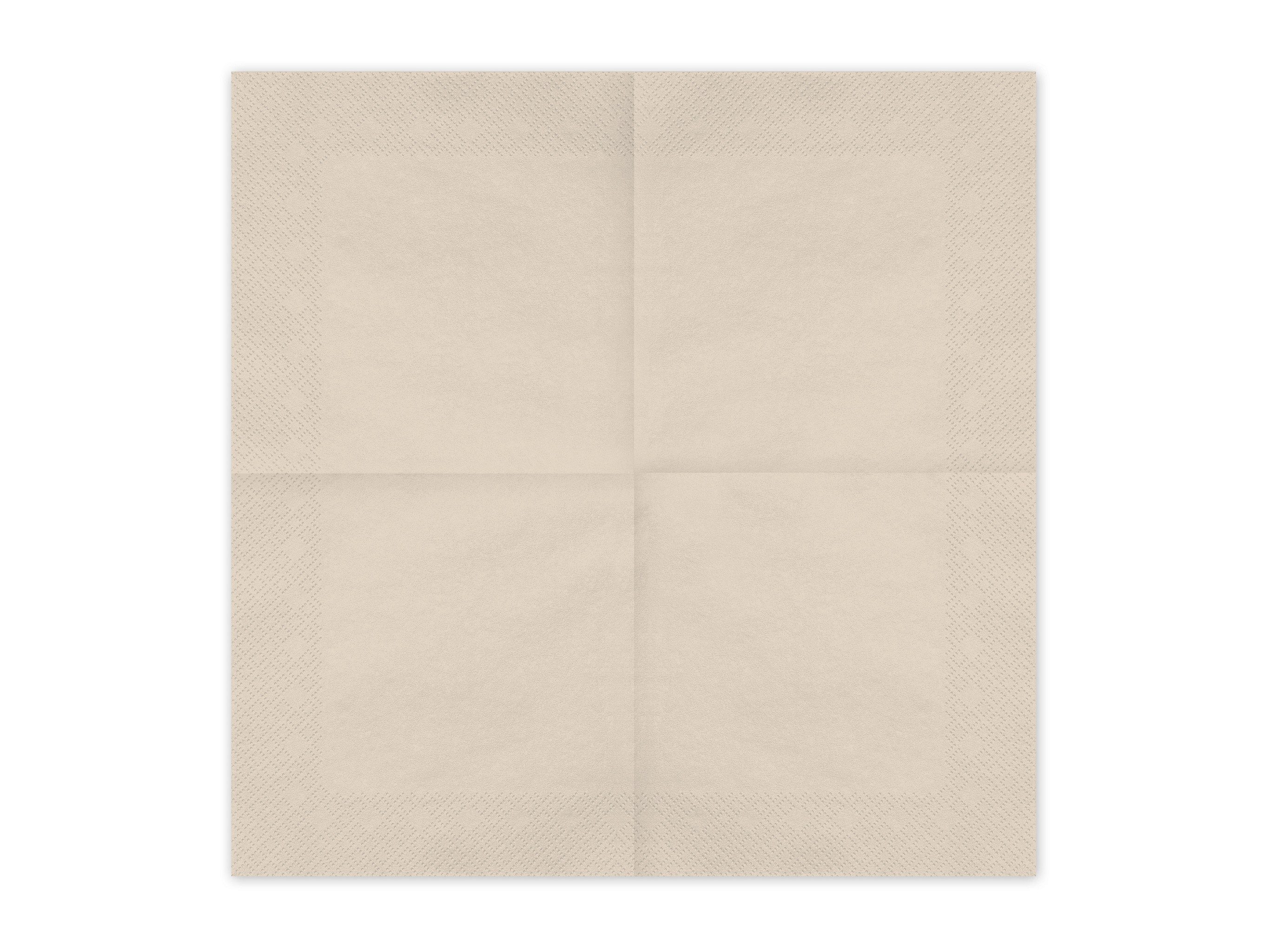 partydeco Papierserviette, Servietten Papier 33x33cm 2-lagig 20 Stück Beige
