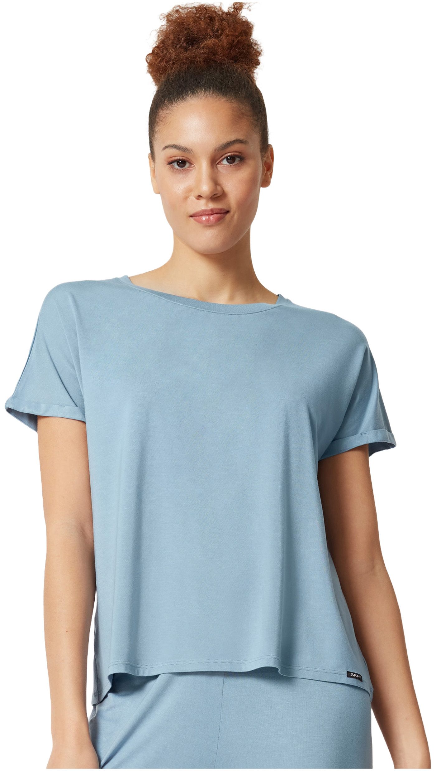 Skiny Pyjamaoberteil Damen Pyjamashirt mit kurzem Arm (1-tlg) genial zu kombinieren