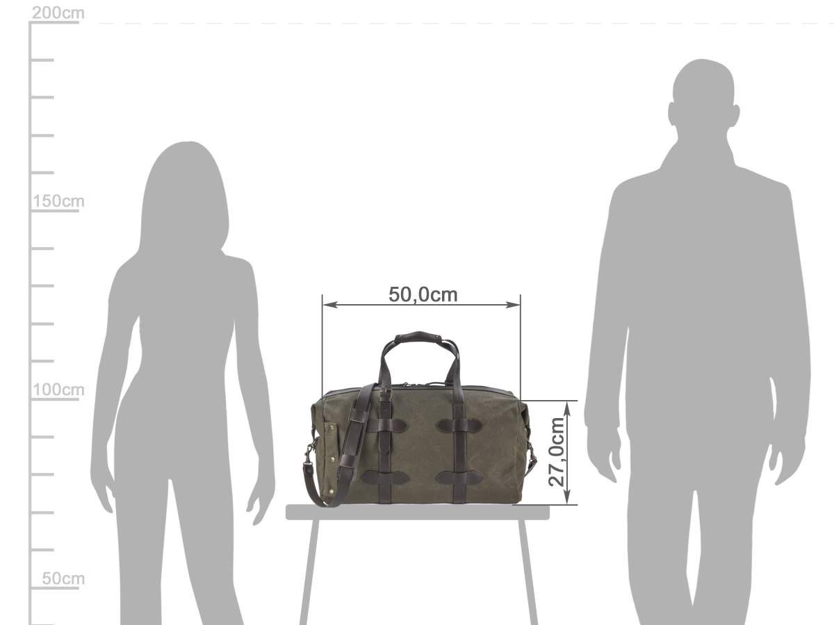 Ruitertassen Reisetasche Overland, Weekender, robustes Canvas mit Lederbesatz, Sporttasche 50x27cm