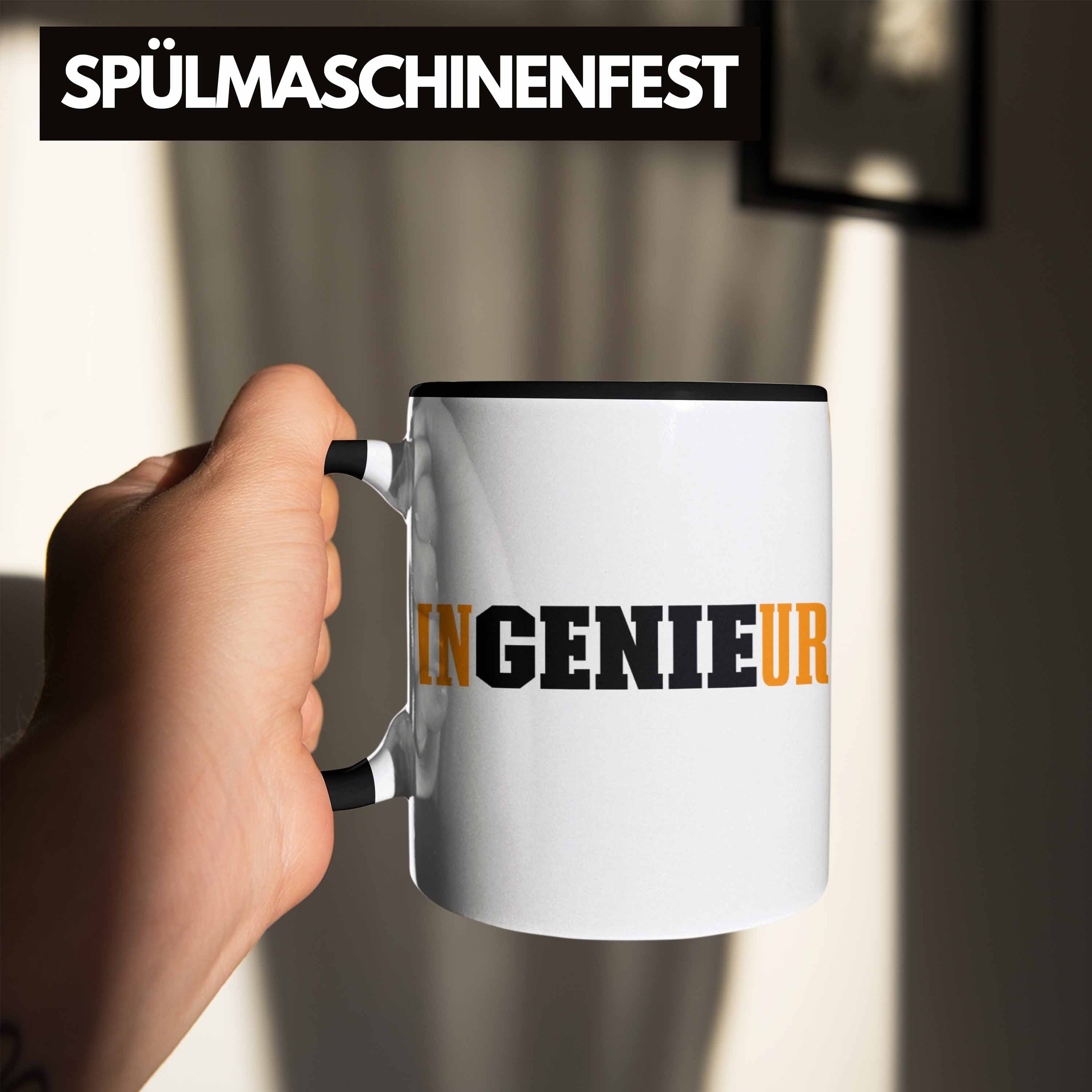 Gadget Tasse Trendation Ingeneur Geschenkidee Geschenk Ingenieur schwarz Tasse - Trendation Kaffeetasse