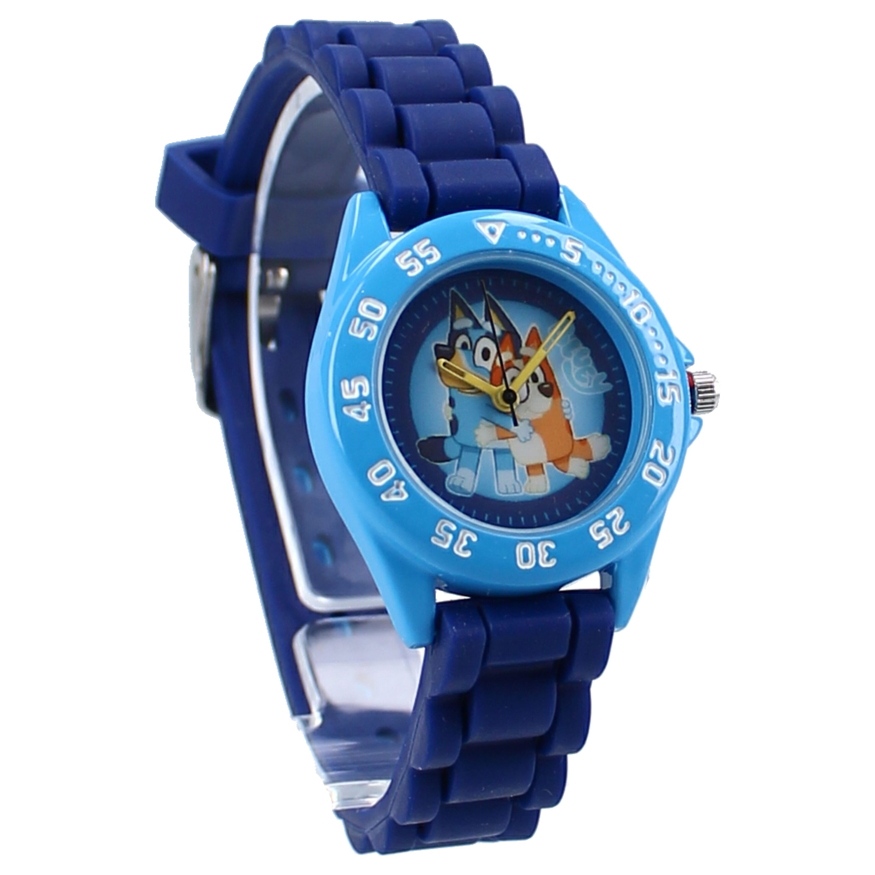 Bluey Quarzuhr Kinderuhr – Mit PVC-Armband & Zifferblatt mit Bluey und Bingo