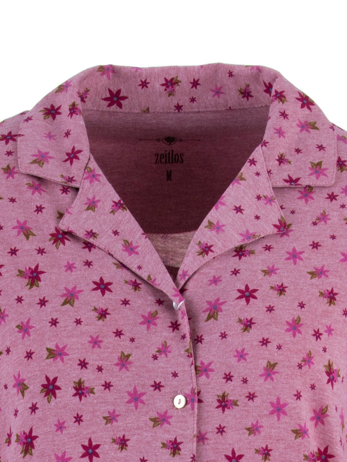 zeitlos Nachthemd Nachthemd - Sternblumen pink Langarm