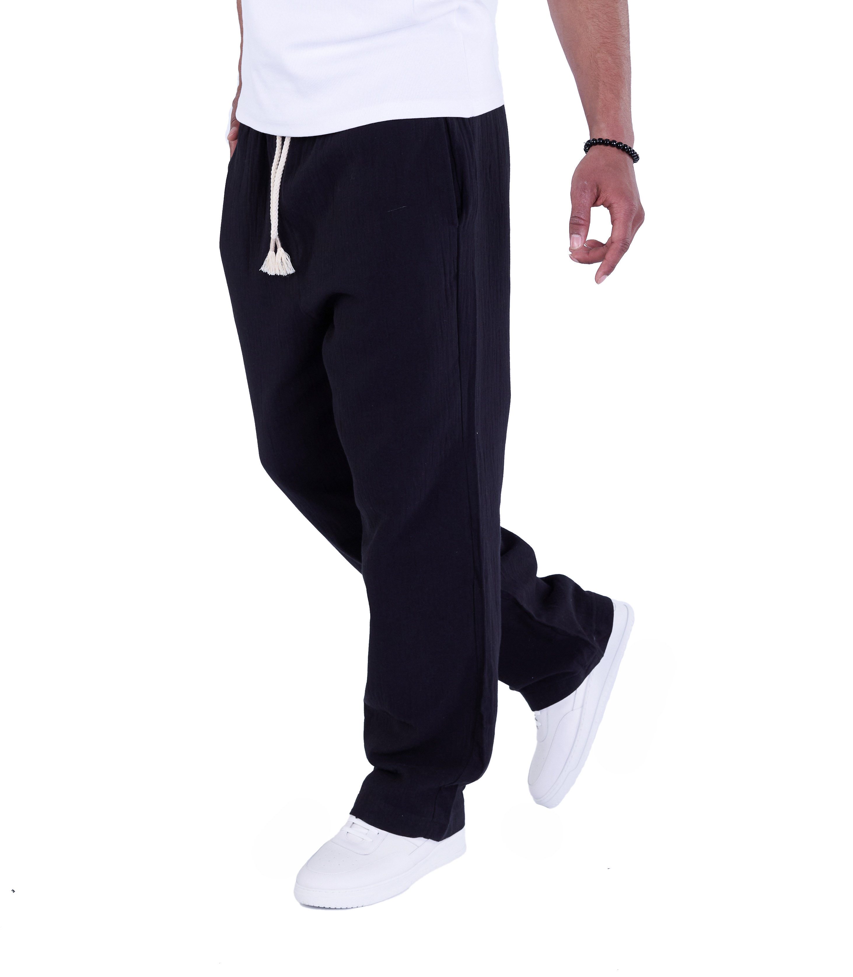 Denim Distriqt Stoffhose Musselin Herren Sommerhose günstig online kaufen