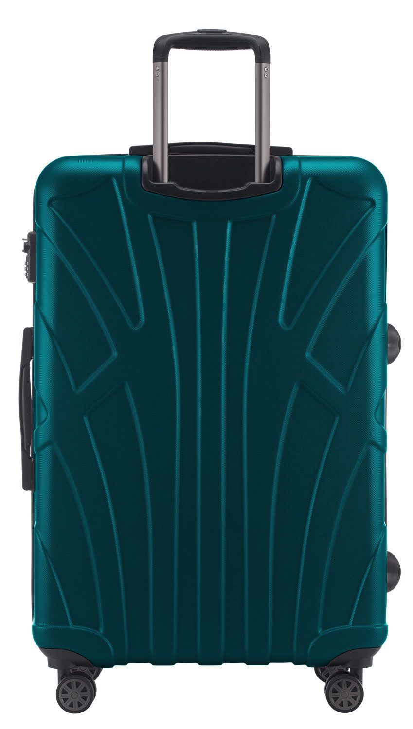 Suitline Trolley S1, 4 Rollen, Großer Reisekoffer XL Koffer mit Erweiterung, Rollkoffer TSA 110 L