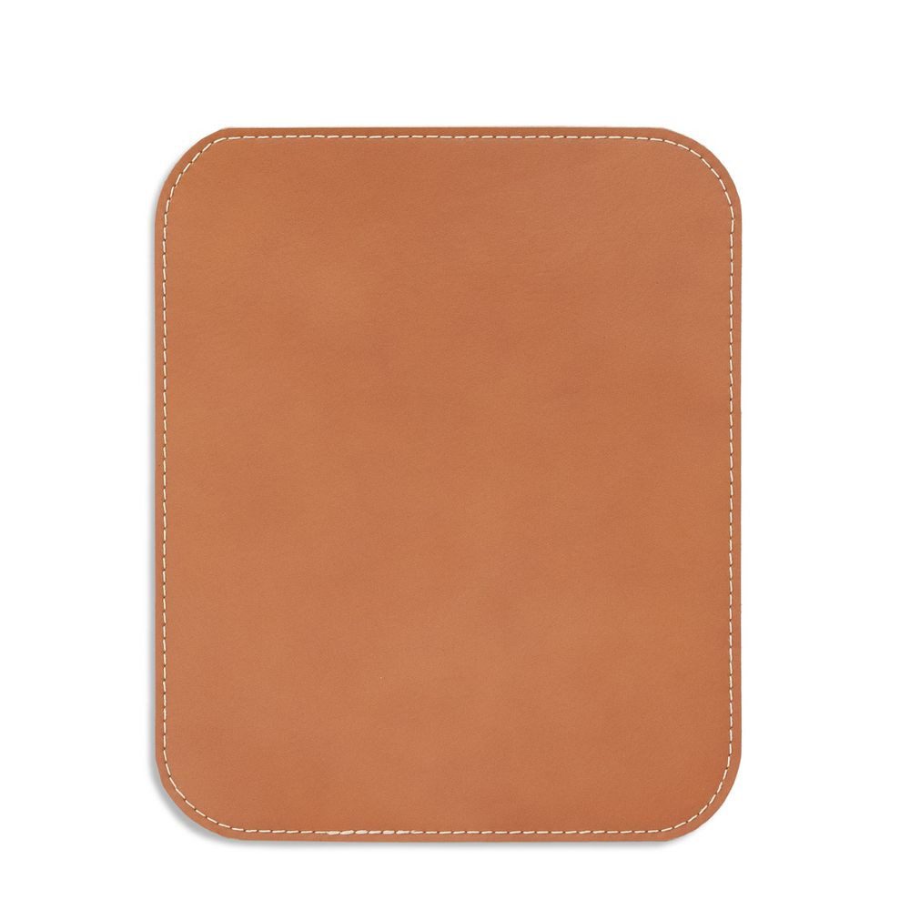 Hamosons Mauspad Hochwertiges Mousepad / Mauspad, Büffel-Leder, Cognac, Hamosons 26306