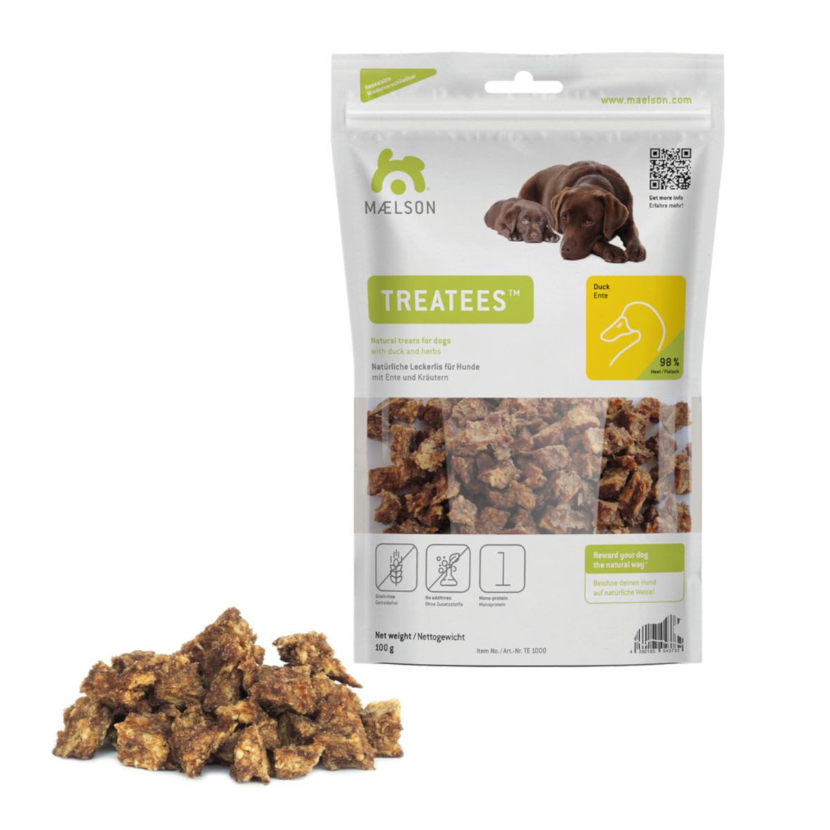 MAELSON Treatees Lamm, Ente & Wild, 3x 100 g Hundeleckerlis, Snack für: Hunde