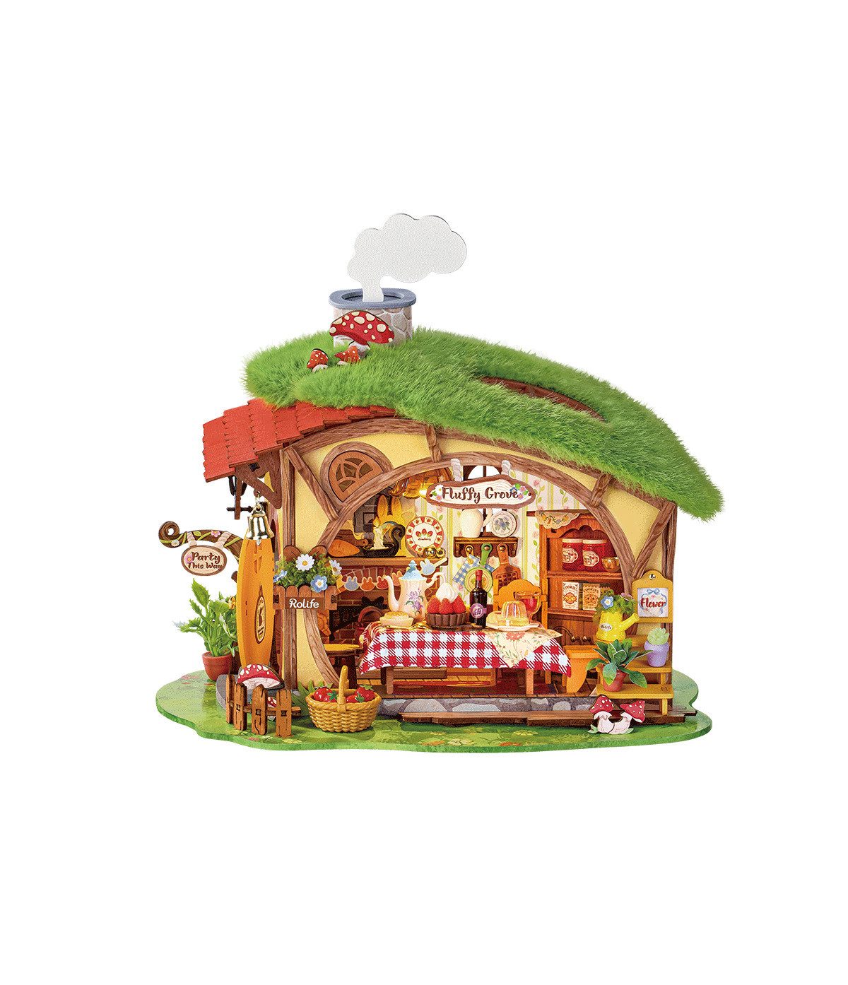 ROLIFE 3D-Puzzle Robotime DG184 DIY House Fluffy Grove, 229 Puzzleteile