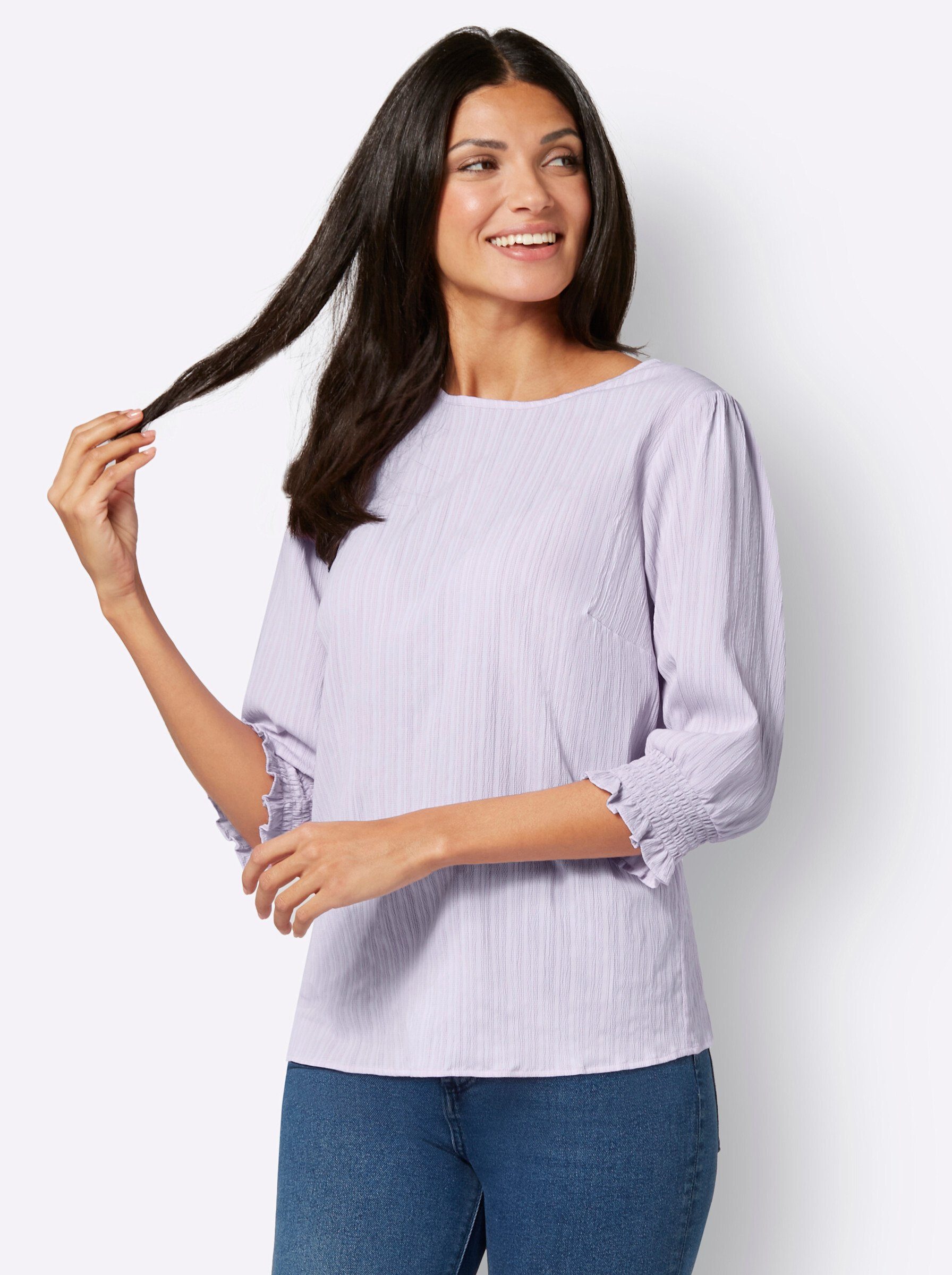 Sieh an! Klassische Bluse Schlupfbluse 3/4-Arm günstig online kaufen