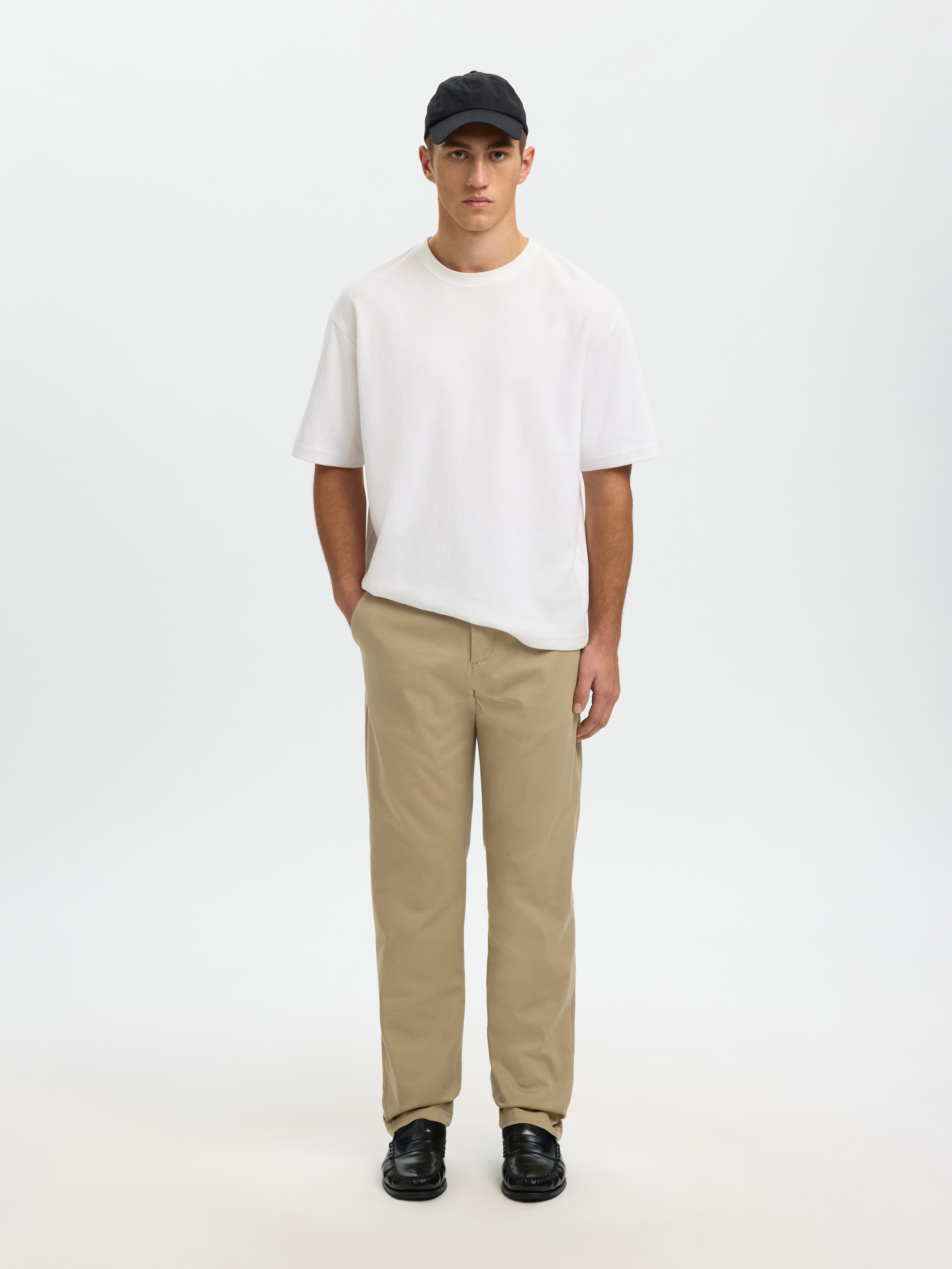 Selected Chinos SLM196-STRAIGHT MILES TWILL PANT NOOS Baumwollmischung, straight fit