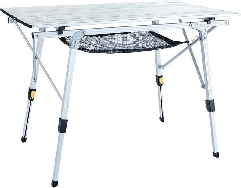 UQUIP Campingtisch »Variety M - Aluminium Falttisch, höhenverstellbar«, Ablagenetz unter der Tischplatte, leichtes Aluminium