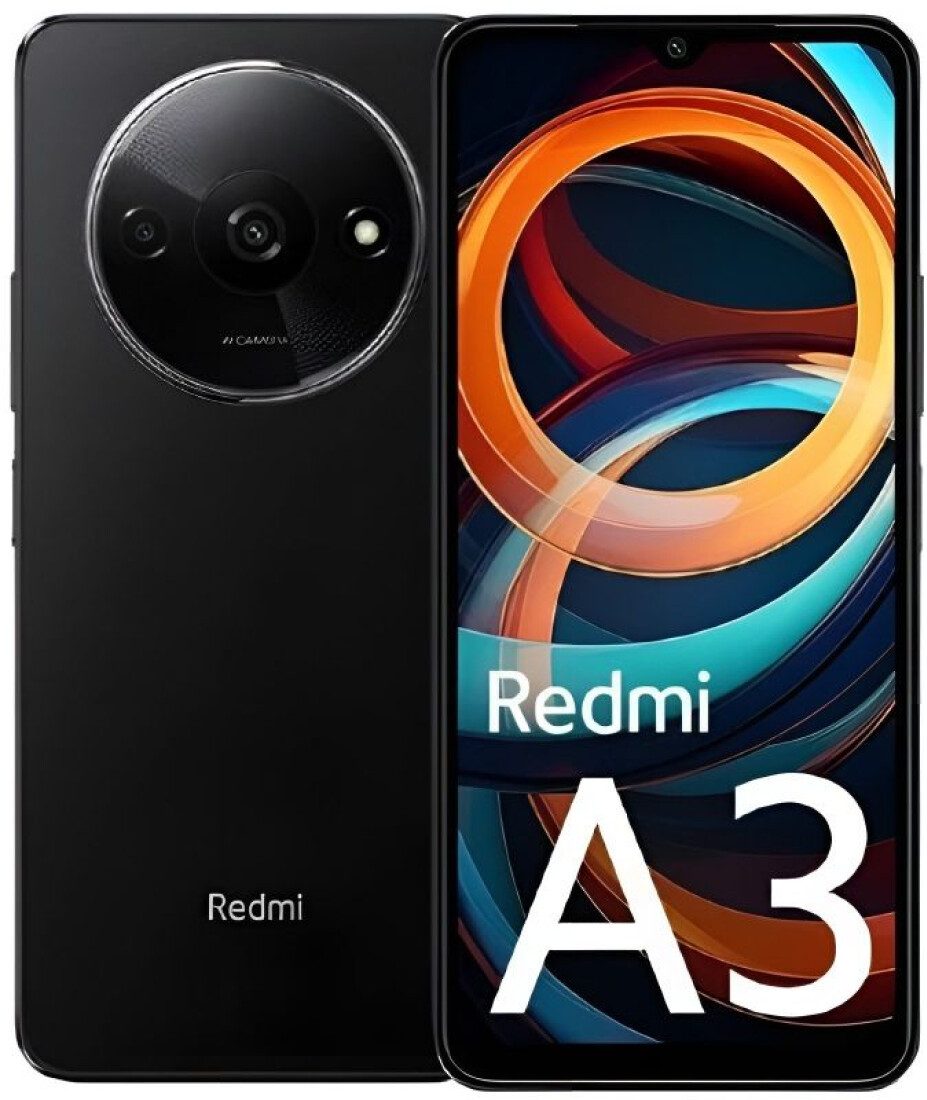 REDMI Xiaomi Redmi A3 3GB RAM 64GB - Black Handy (17,04 cm/6.71 Zoll, 64 GB Speicherplatz, 8 MP Kamera)