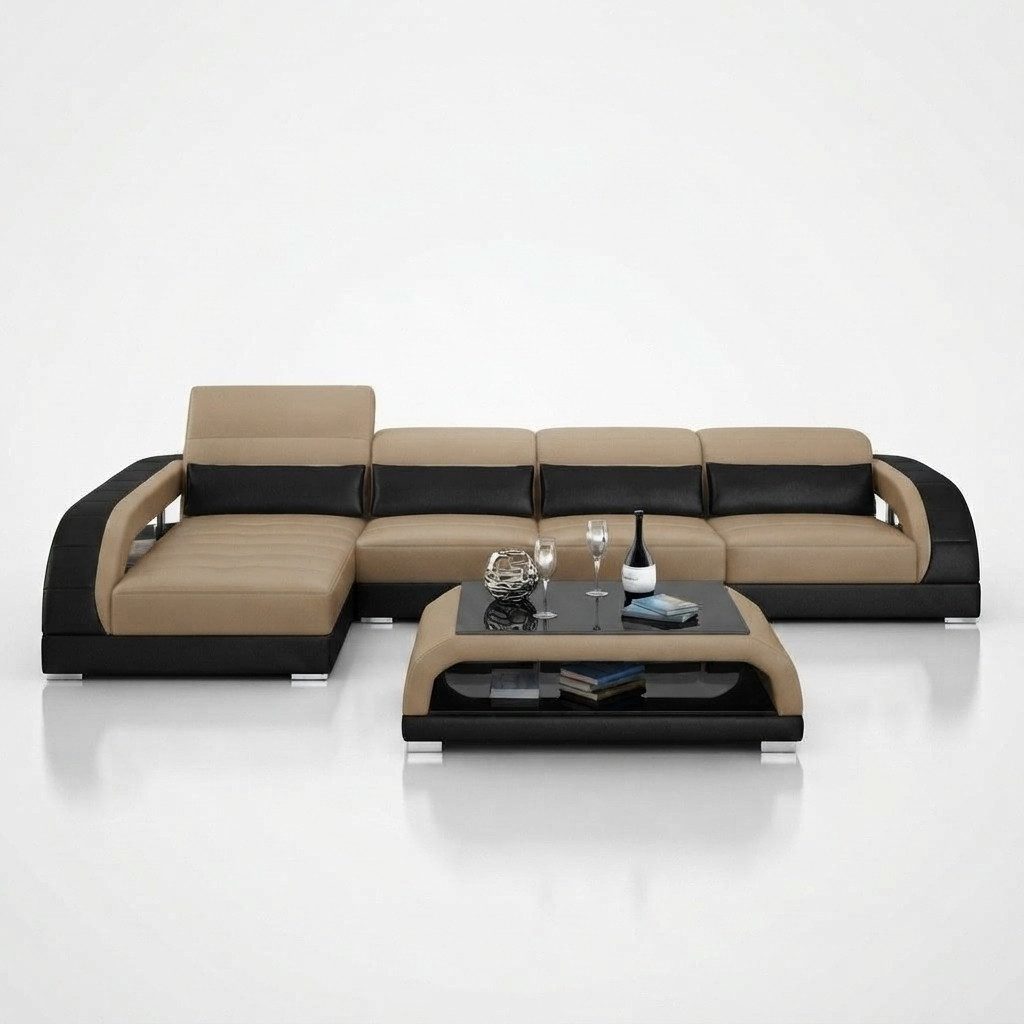 Xlmoebel Ecksofa Exklusive L-Form Wohnlandschaft in elegantem Design, Ecksofa, Hergestellt in Europa