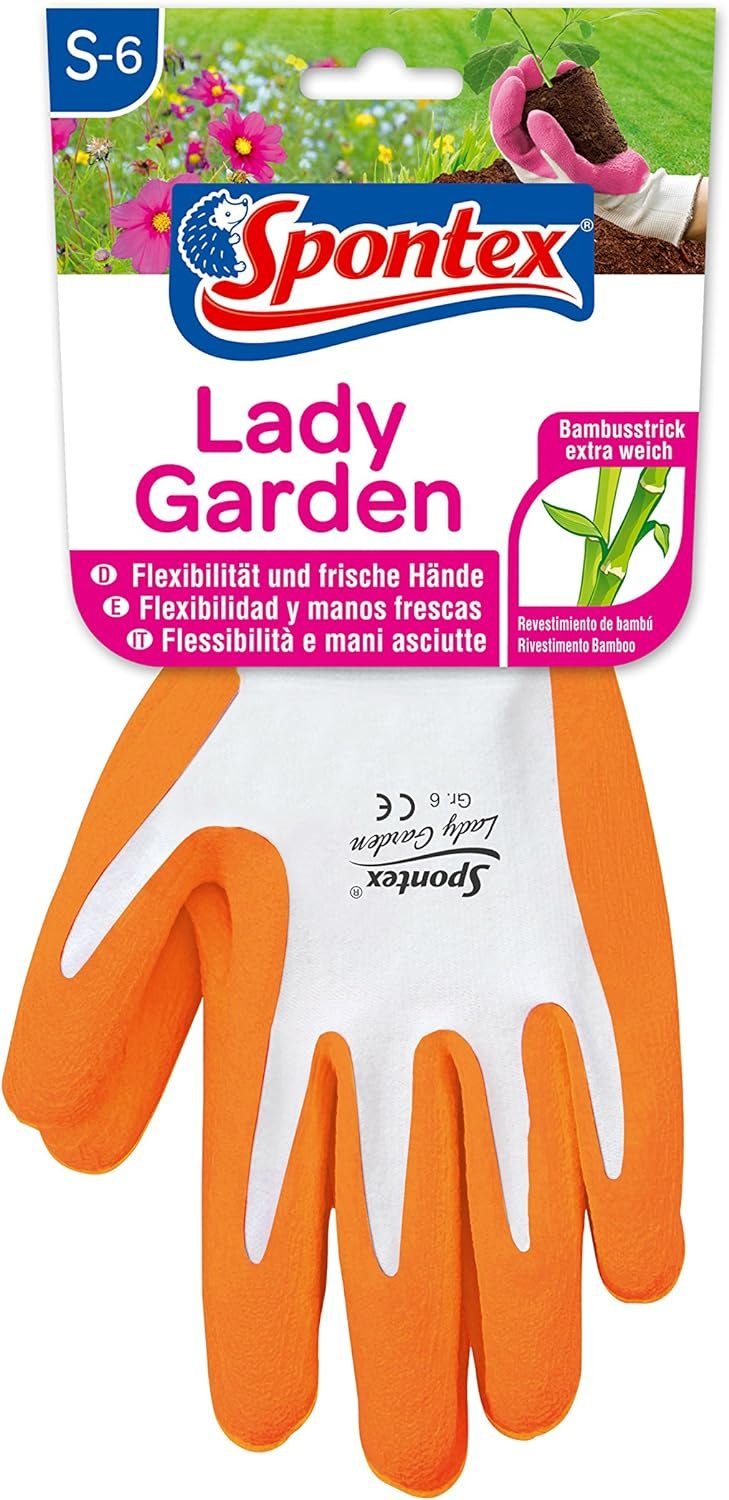 SPONTEX Gartenhandschuhe Lady Garden Handschuhe Größe L Farbe nicht frei wählbar (1-St)