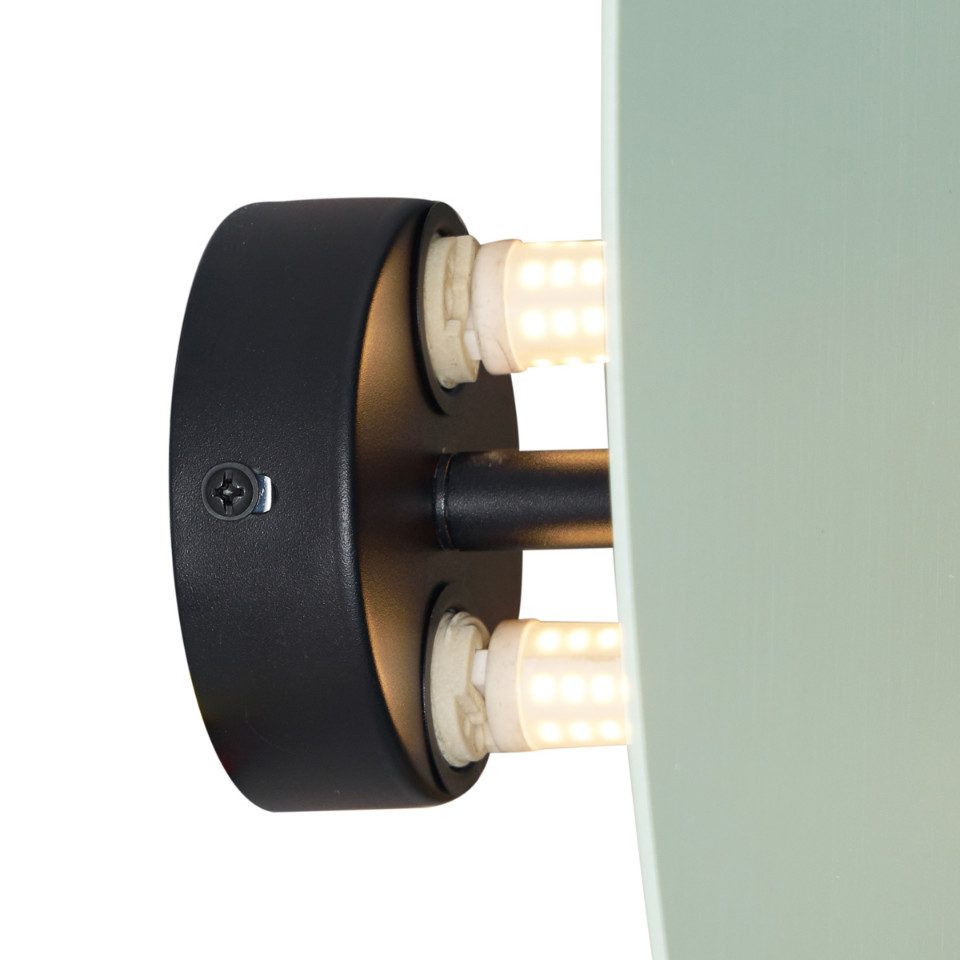 Qazqa Wandleuchte Pulley organic, ohne Leuchtmittel, Warmweiß, QAZQA Wand­leuchte, g9, Grün, Aluminium, Design