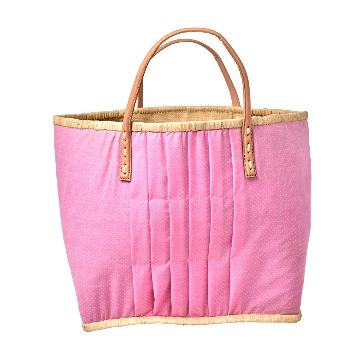 rice Einkaufsshopper Raffia SHOPPER Pink L Tasche Strandtasche Einkaufstasc günstig online kaufen