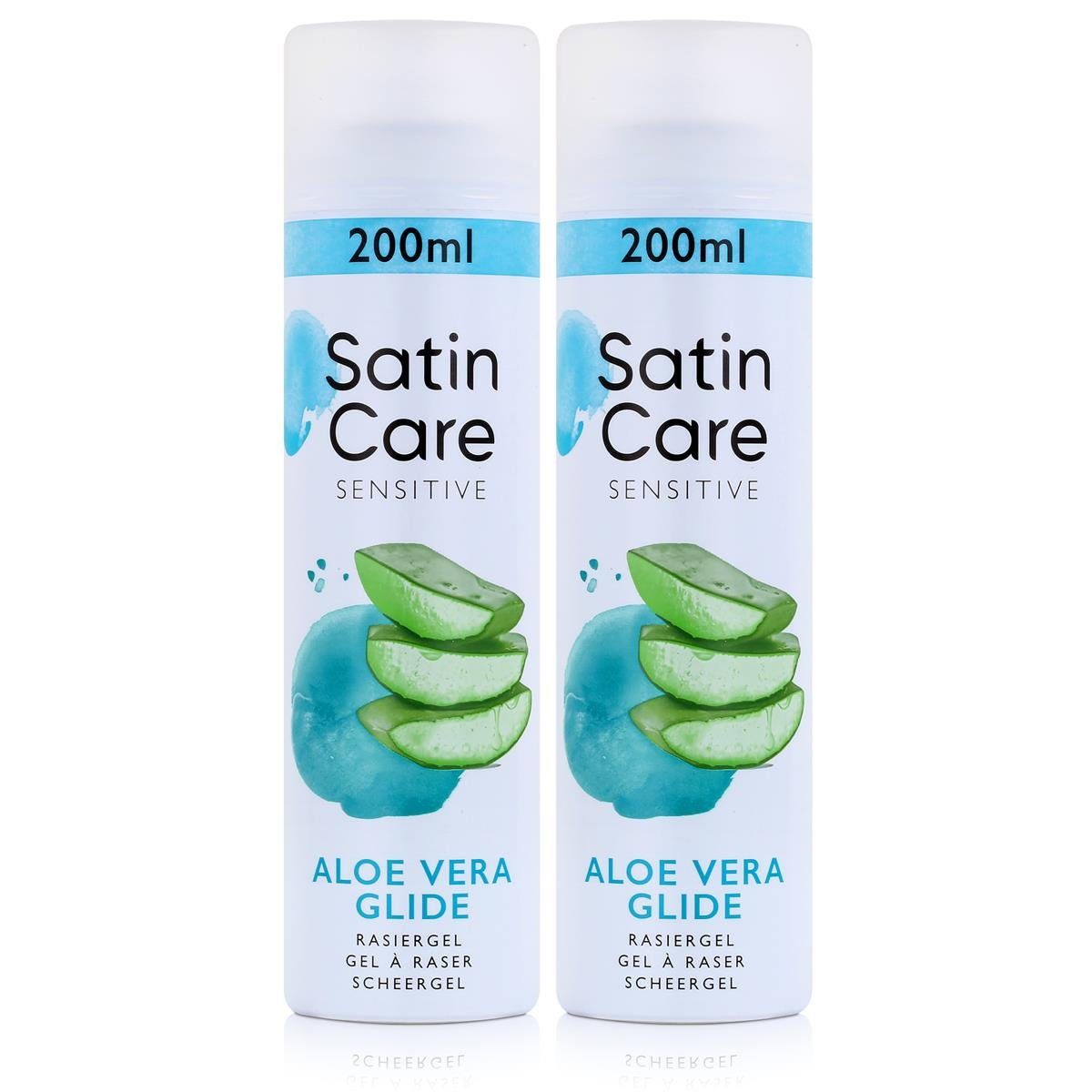 Gillette After-Shave Gillette for Women Satin Care Gel empfindliche Haut 200 ml (2er Pack)