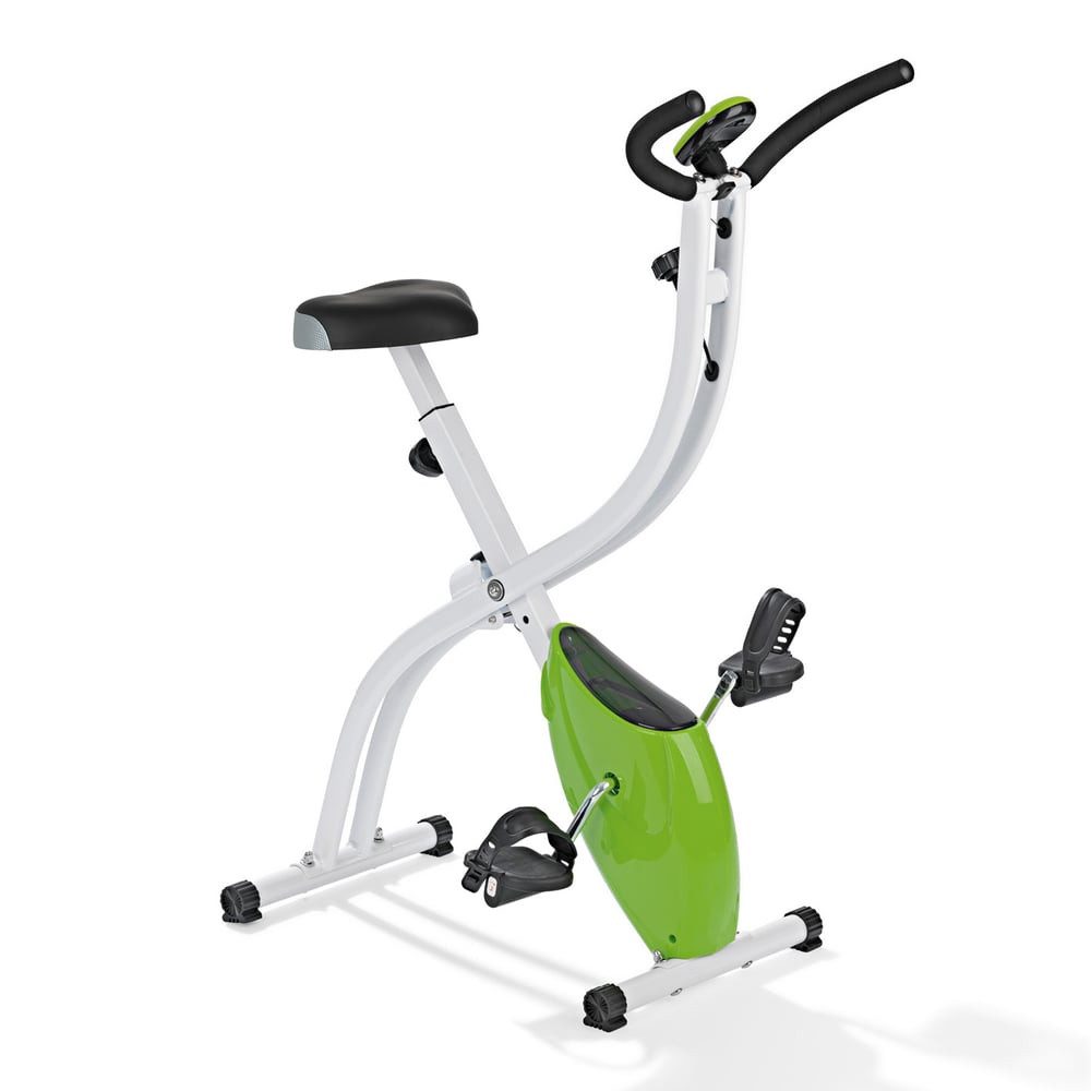 VITALmaxx Heimtrainer Fitness Bike Cardiobike Homebike klappbar limegreen, Ausdauer Homegym Training Sport max.100 kg Kalorienverbrauch