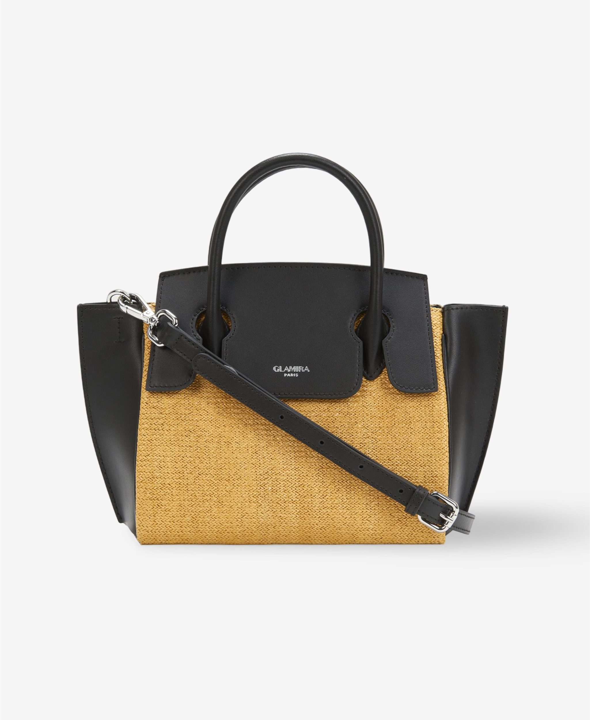 GLAMIRA Handtasche Cleopatra's Charm Schwarze Henkeltasche (1-tlg), echt Leder