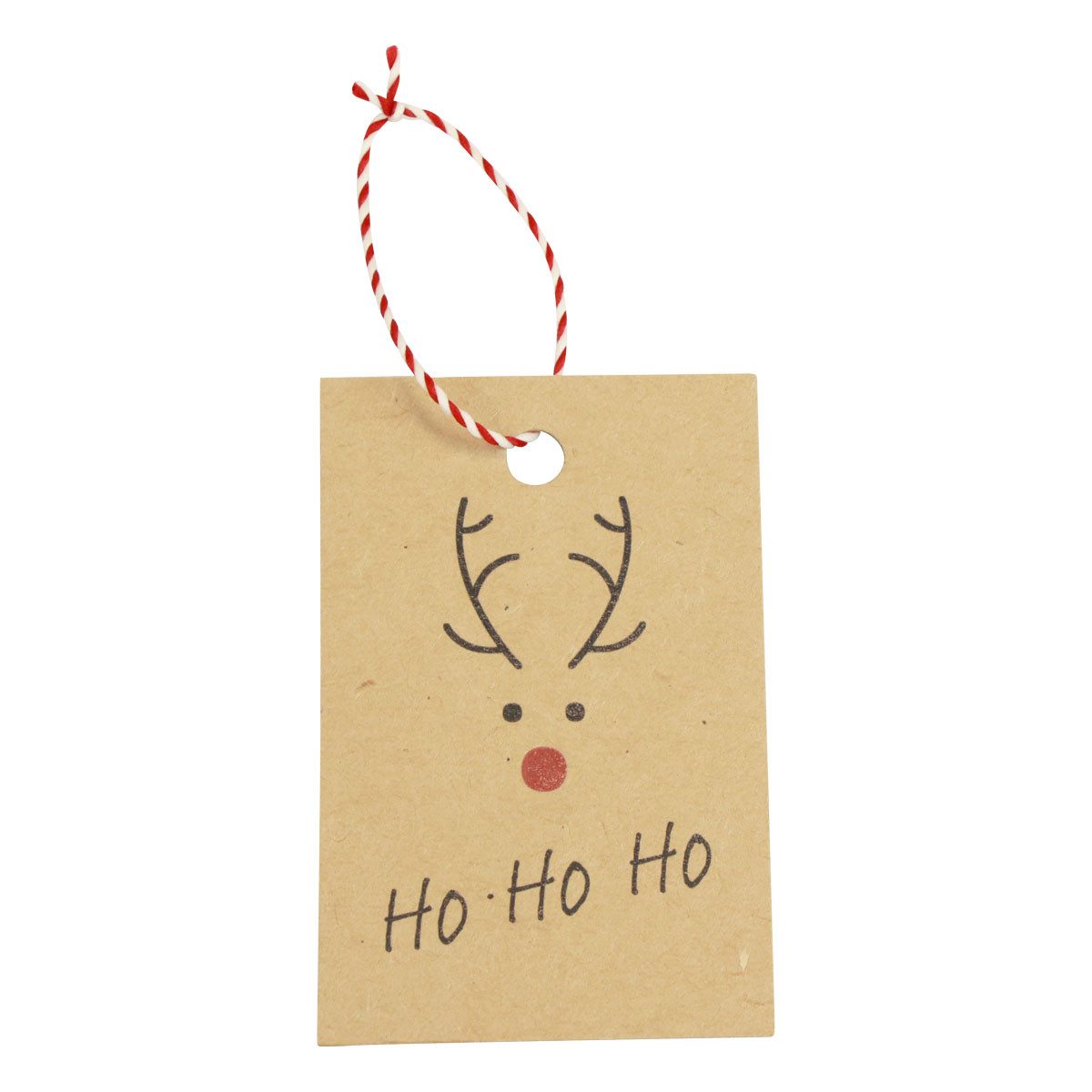 Goldina Loy GmbH + Co KG Grußkarten Weihnachtliche Geschenkanhänger Rentier Bastelset DIY, 4 Stück