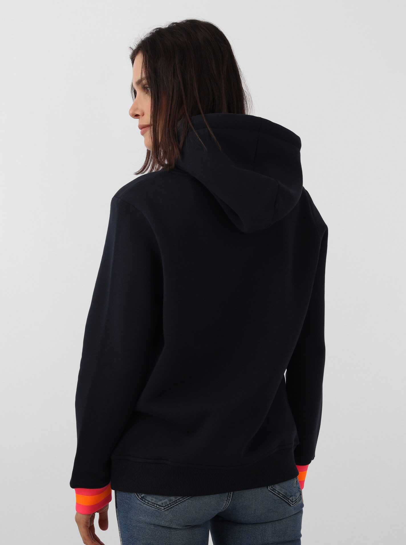 Zwillingsherz Hoodie "Rahel" Kontrastbündchen, Kängurutasche, Langarm, günstig online kaufen