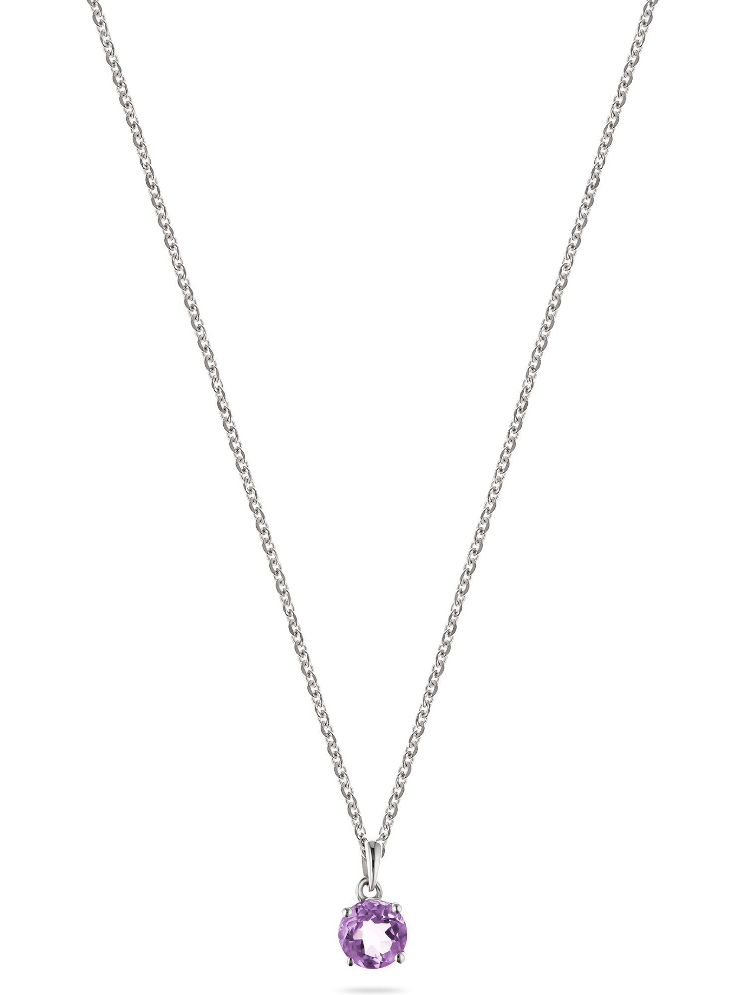 Collier CHRIST Damen-Kette 585er Weißgold 1 Amethyst