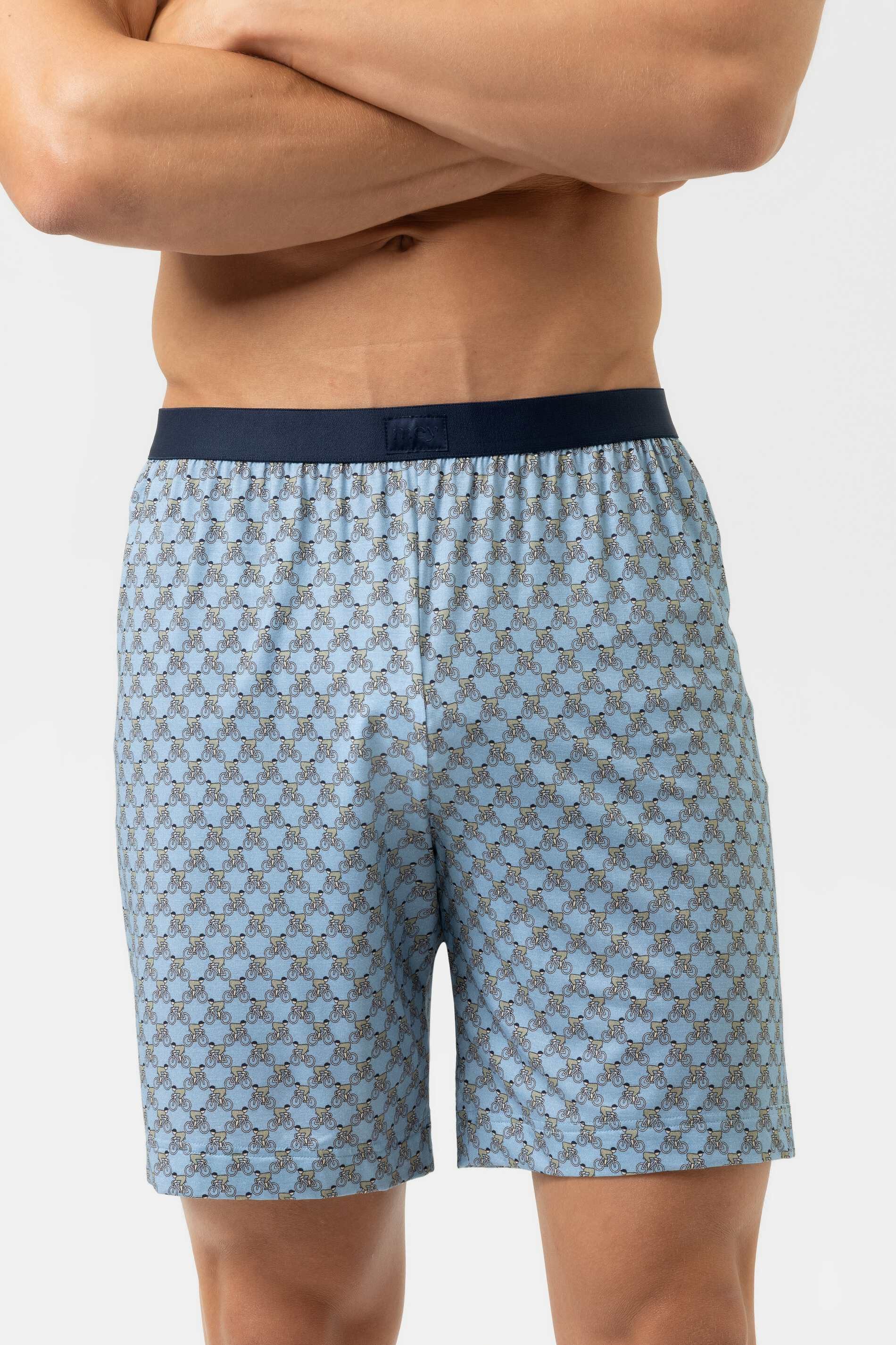 Mey Schlafhose Mey male Hose kurz Serie Bike Rush Minimal-Print (1-tlg) Kurze Pyjamahose, Gemustert, weiche Jersey-Qualität