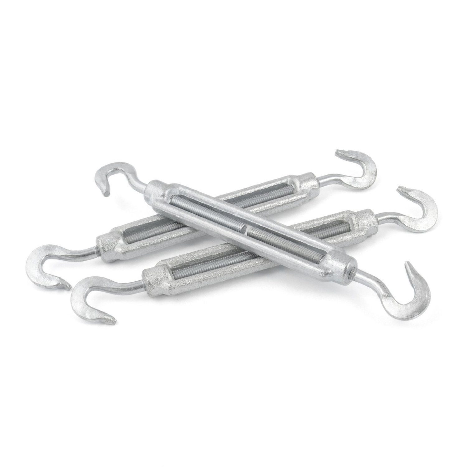 DQ-PP Schraube DQ-PP 20x Spannschloss, Haken Haken, M5-M8, verzinkt, Spannschraube, Spannschraube, Seilspanner, Spannschraube