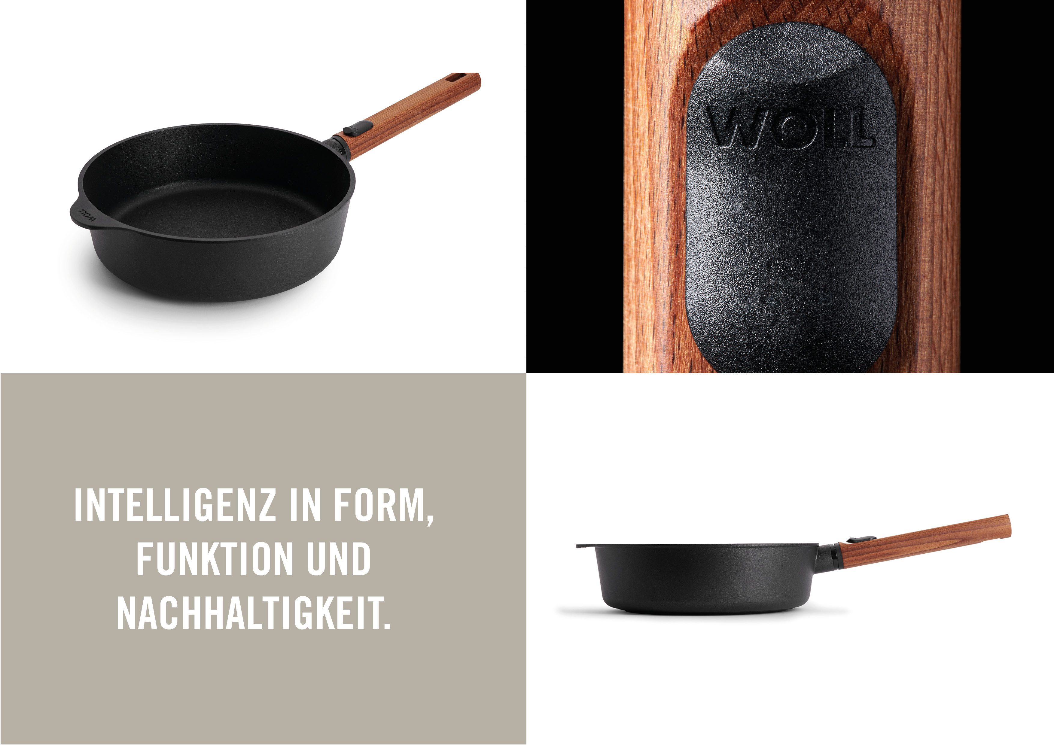 WOLL Schmorpfanne Eco Logic QXR Guss-Hochrandpfanne, Aluminiumguss (1-tlg), PFAS-freie Diamond-QXR - Beschichtung