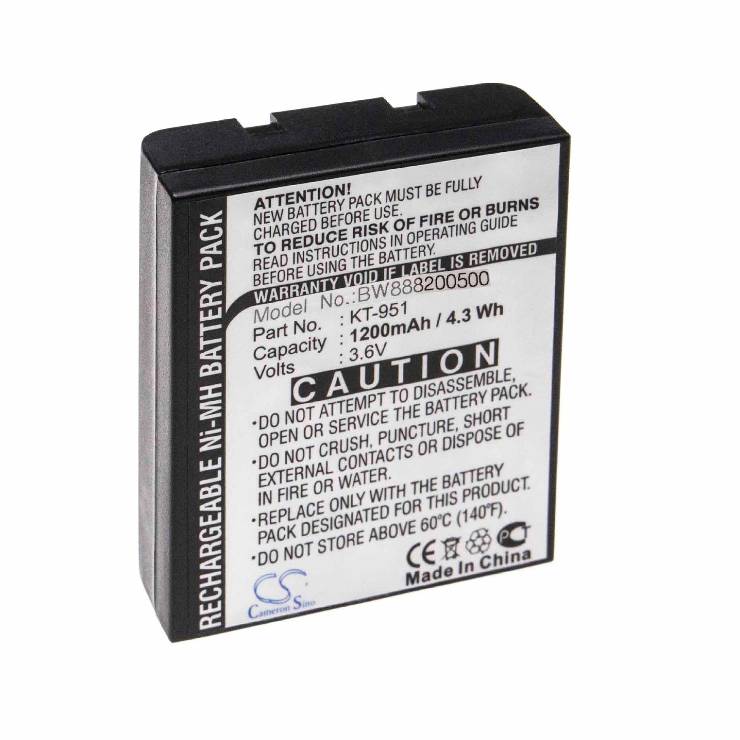 vhbw kompatibel mit Olycom C200 Akku NiMH 1200 mAh (3,6 V)
