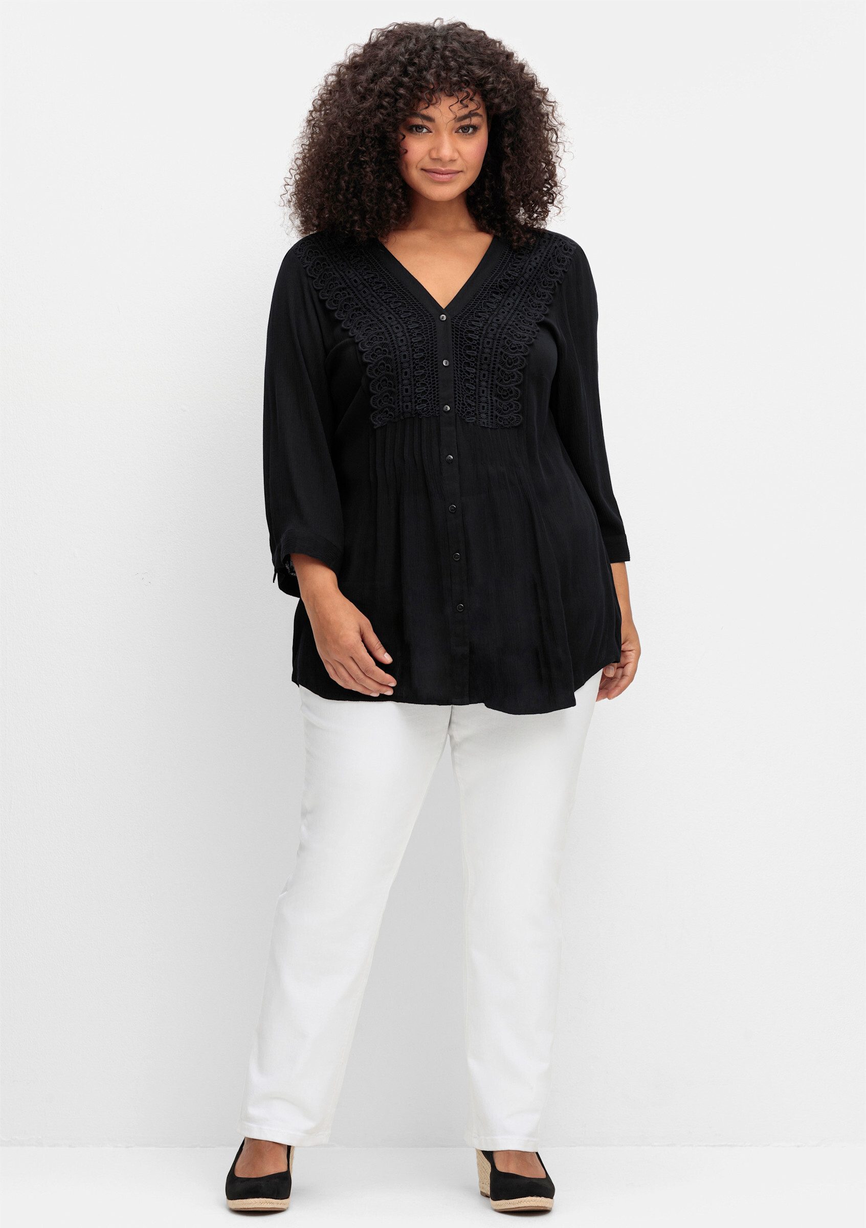 sheego by Joe Browns Klassische Bluse Crêpebluse . günstig online kaufen