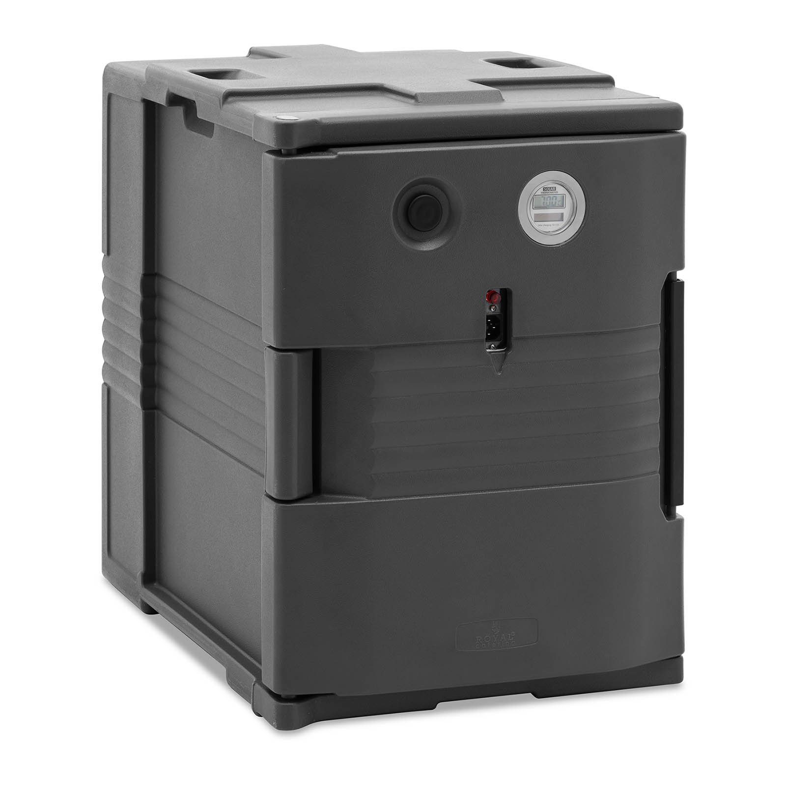 Royal Catering Thermobehälter Thermoboxbeheizt - 90 L - fürgN 1/1 Behälter - mit Temperaturanzeige, Kunststoff (Polyethylen), Schaumstoff