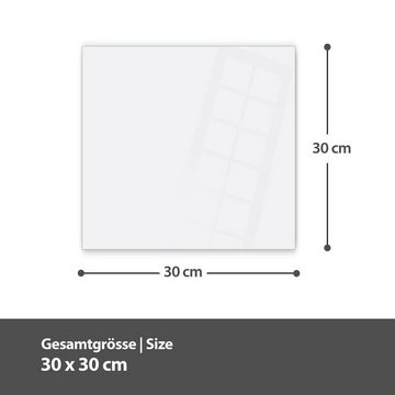 Primedeco Glasbild Wandbild Quadratisch Sonnenuntergang am Strand mit Aufhängung, Natur