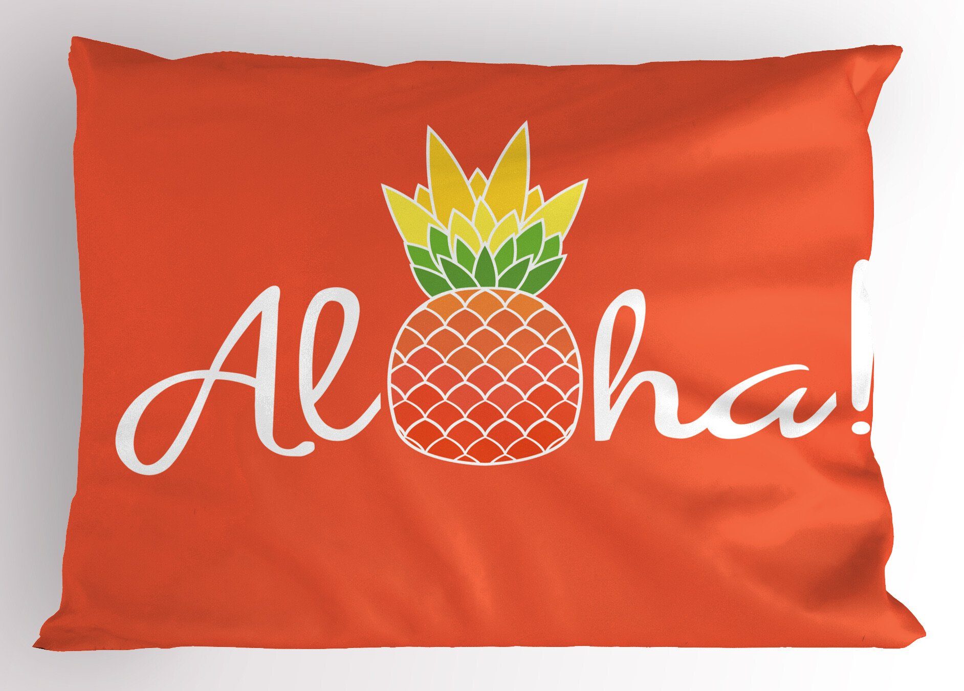 Kopfkissenbezug, Dekorativer Aloha Ananas Abakuhaus Hawaiian (1 Stück), mit Kissenbezüge Theme Size Gedruckter Queen