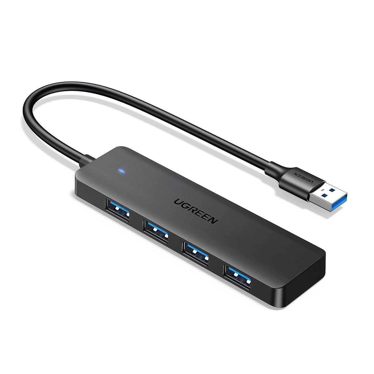 UGREEN USB-Verteiler mit 4 USB-A 3.0-Anschlüssen und USB-A 3.0-Kabel 15 cm