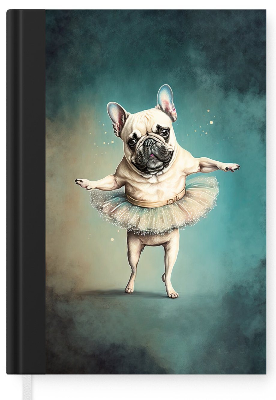 Journal, A5, Hund Notizheft, Merkzettel, Tutu - Ballett - Porträt Seiten, Kind, 98 MuchoWow - - Notizbuch Abstrakt - Haushaltsbuch Tagebuch,