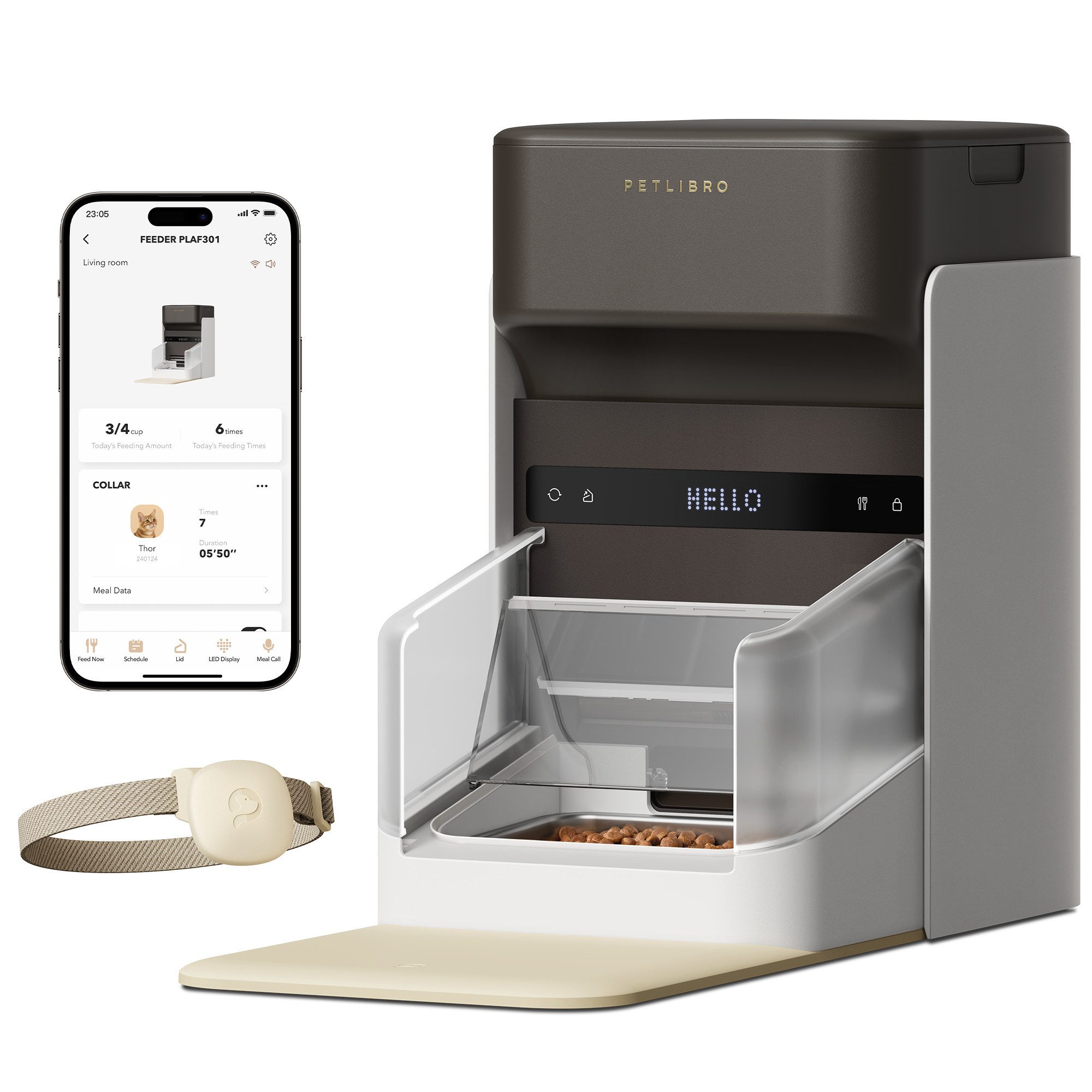 Petlibro Futterautomat Petlibro ONE RFID Futterspender, 3 Liter Fassungsvermögen