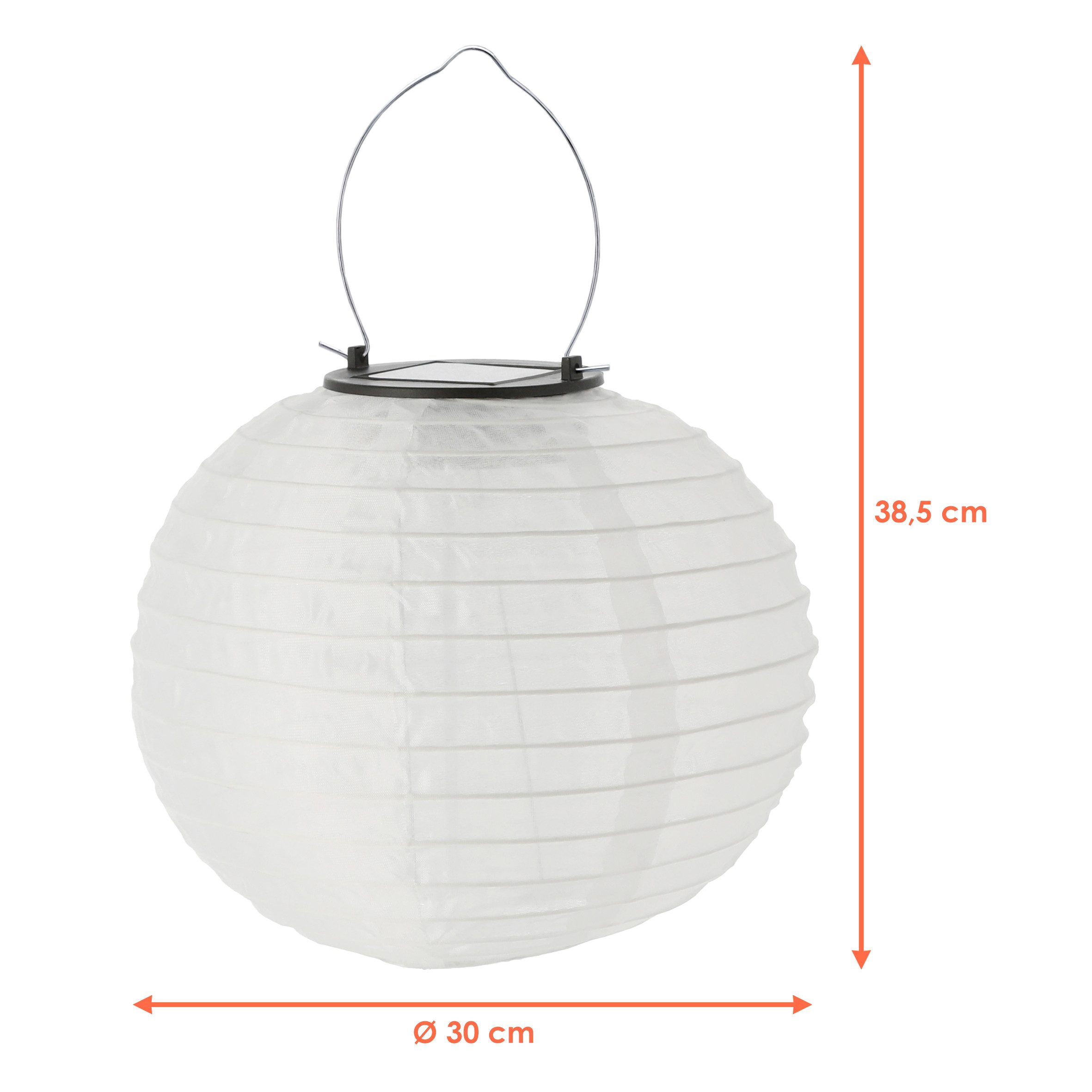 Spetebo LED Gartenleuchte LED Solar Lampion aus Nylon - Set, Einschaltautom günstig online kaufen