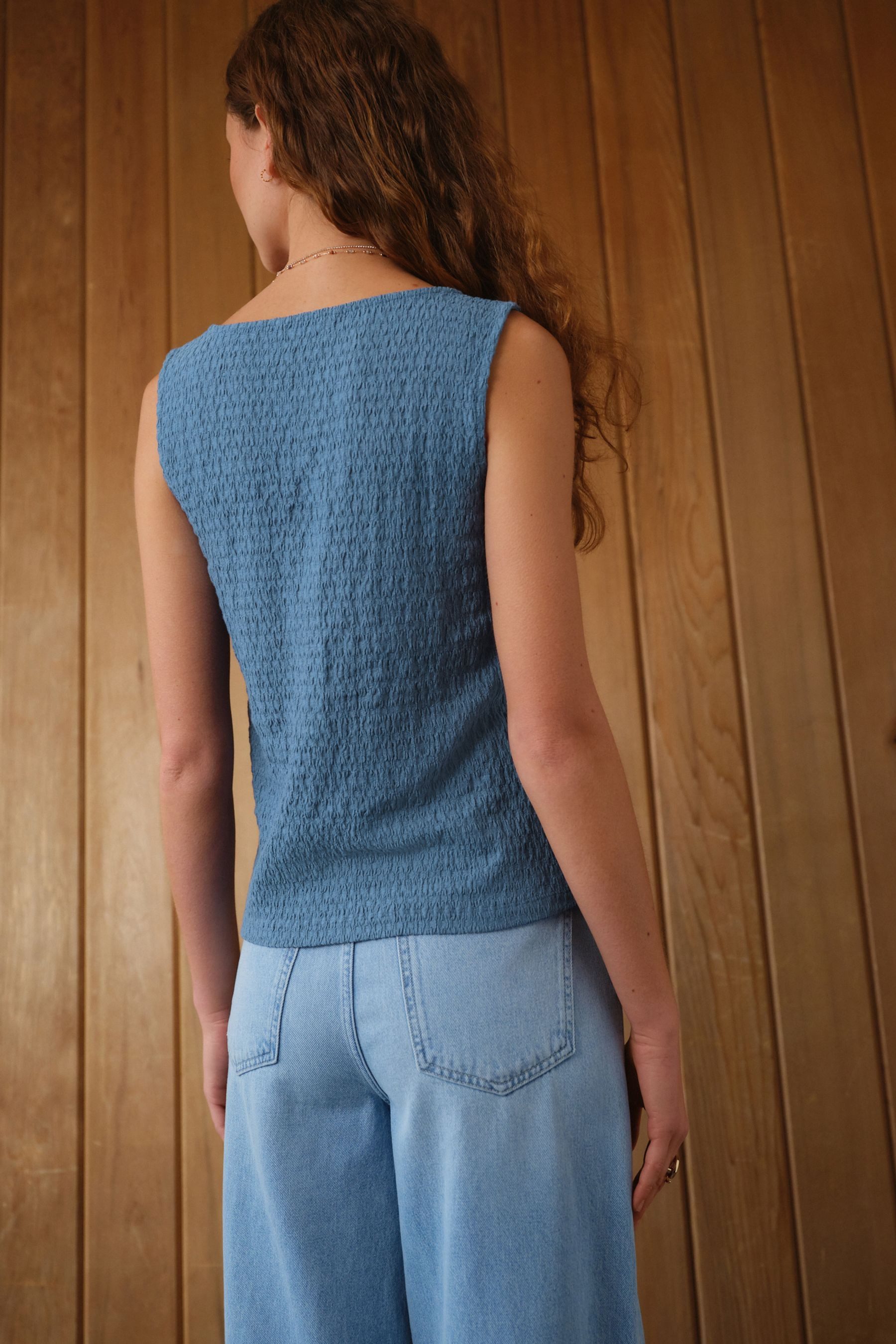 Next Trägertop Strukturiertes Tanktop mit Henleydetail günstig online kaufen