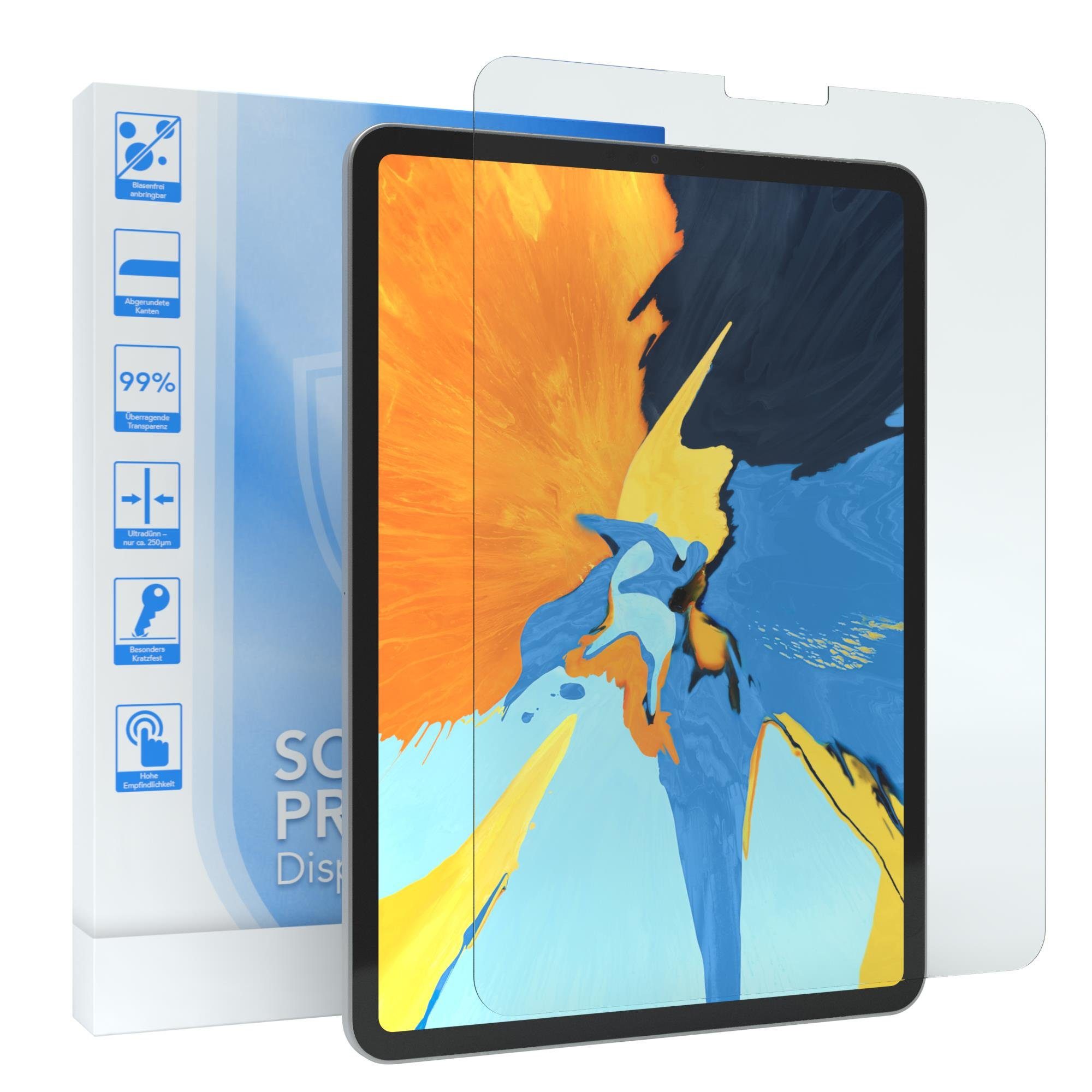 EAZY CASE Displayschutzglas Schutzglas für Apple iPad Pro 11" 1. Gen. (2018), 11 Zoll Panzerglas Displayfolie Tabletschutz Glasfolie Kratzschutz